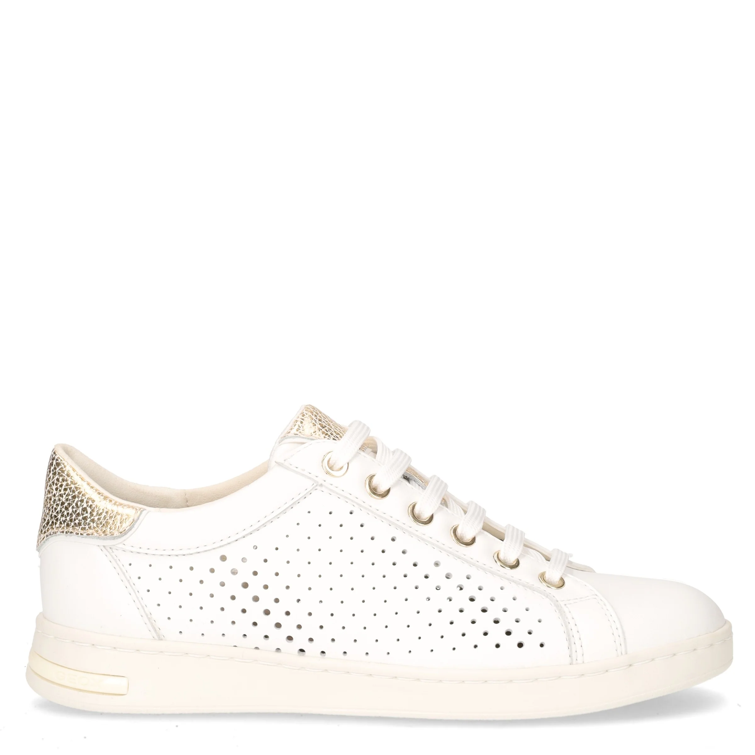 Jaysen sneaker in ecopelle e pelle bianco oro