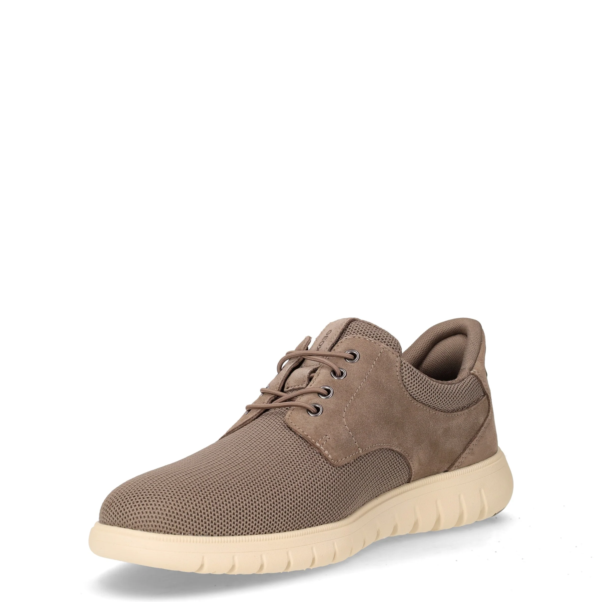 Sneaker in tessuto e pelle tortora - Image 3