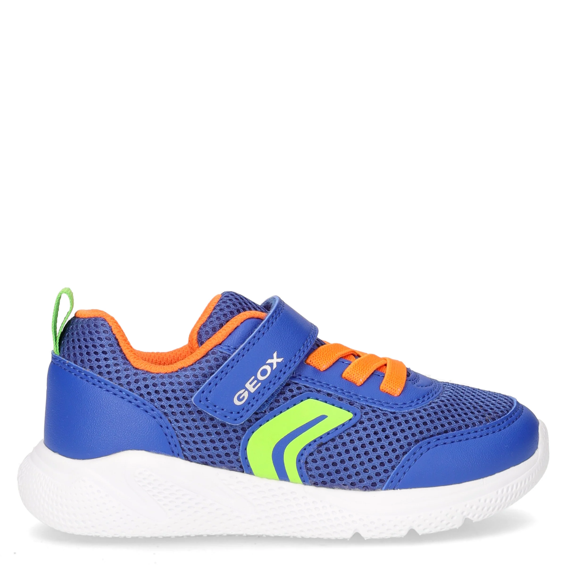 Sprintye In sneaker bambino in tessuto ed ecopelle blu arancione