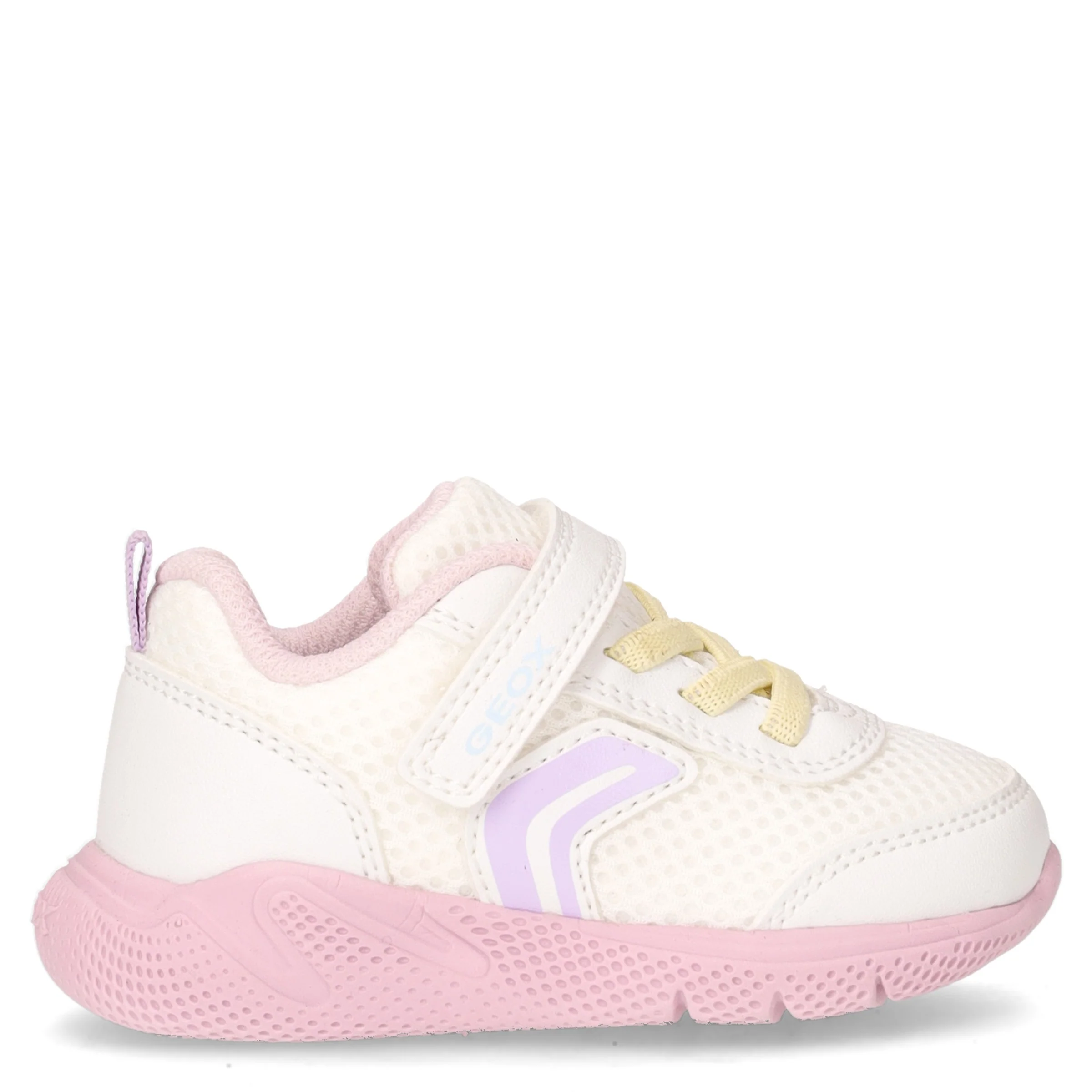 Sprintye sneaker bambina in tessuto ed ecopelle bianco rosa
