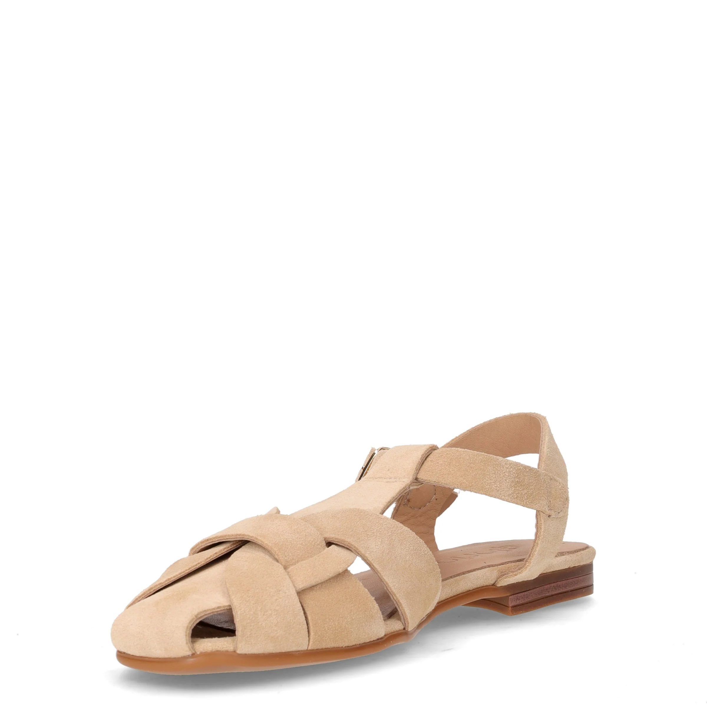 Sandalo a punta chiusa in pelle beige - Image 3