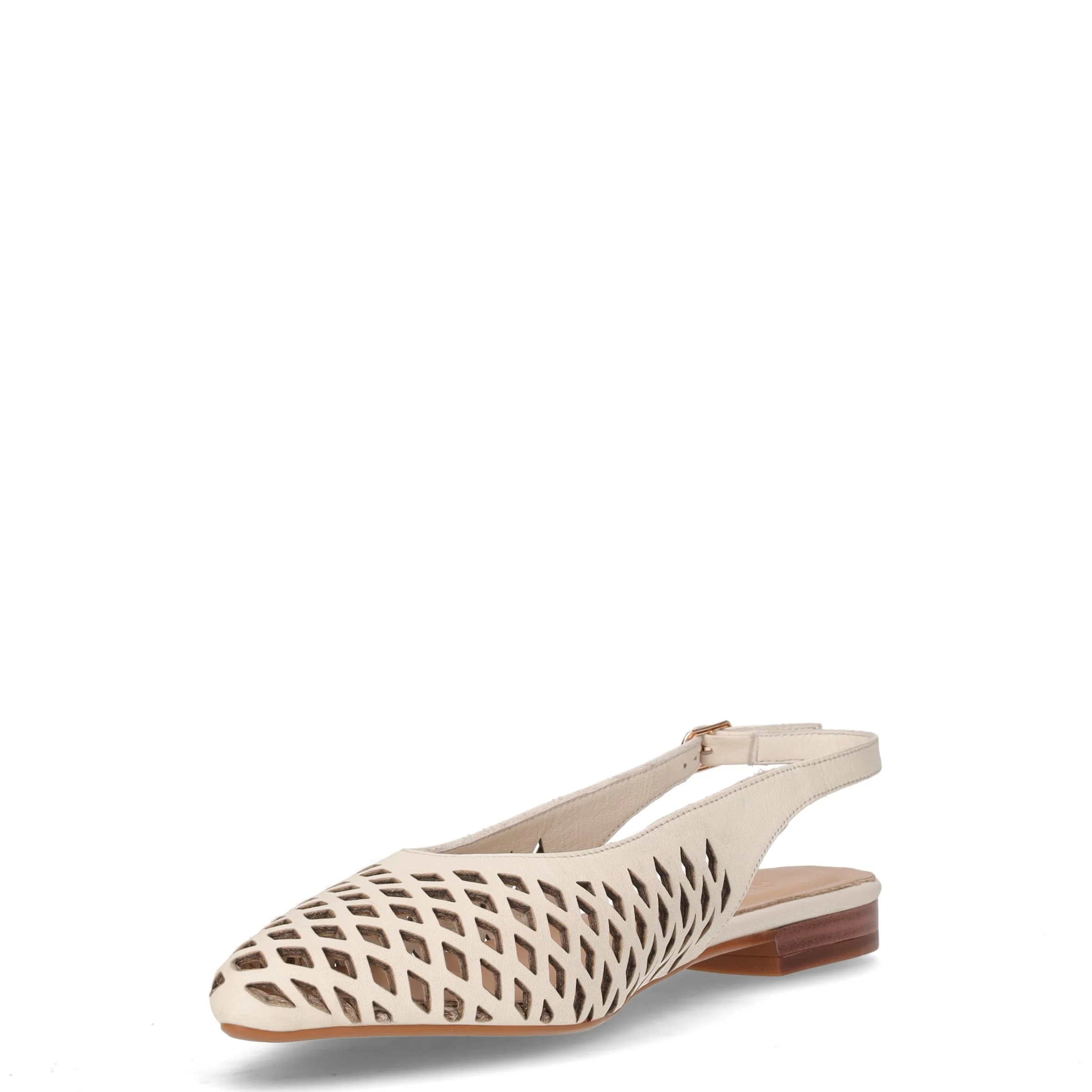 Slingback bassa in pelle bianco marshmelow - Image 3