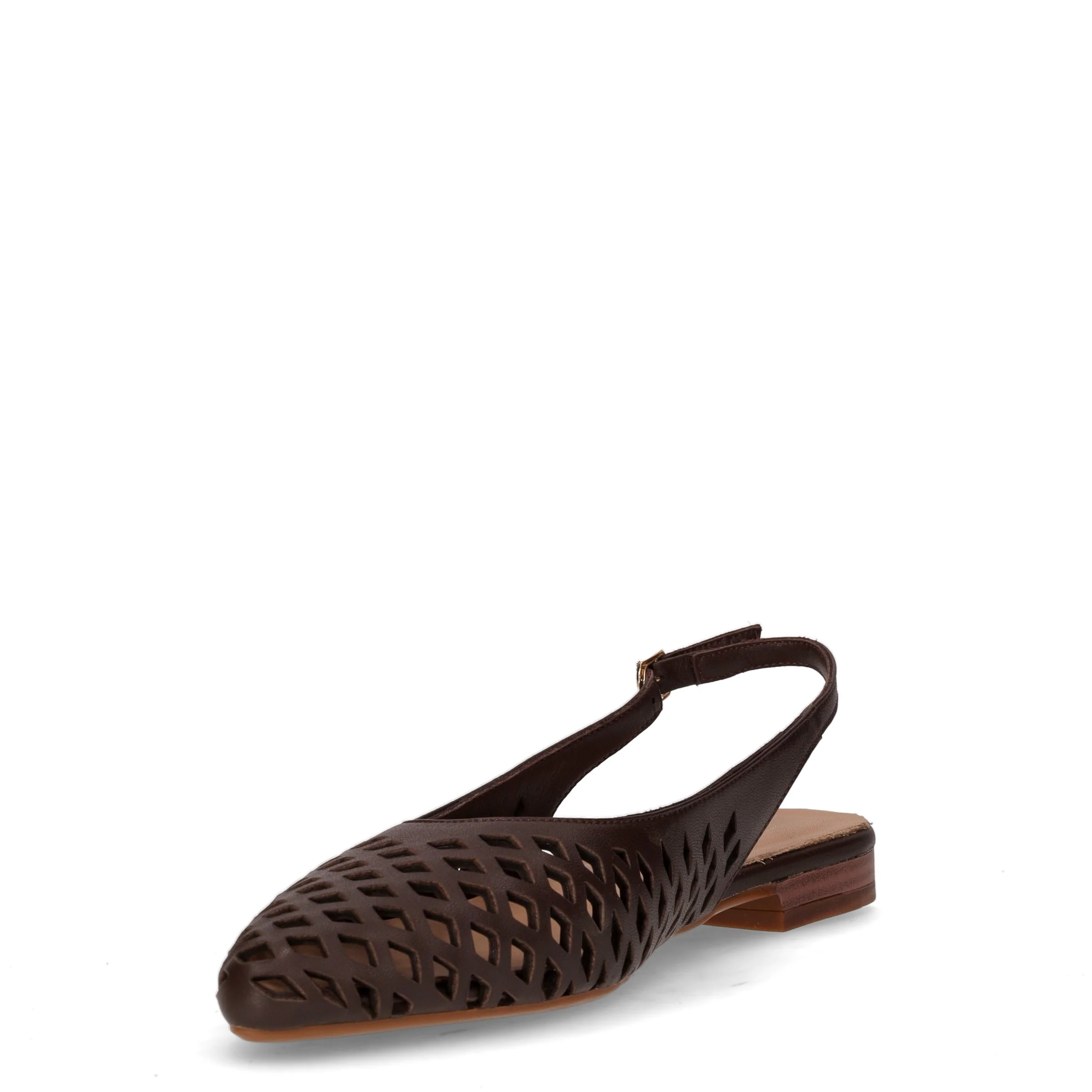 Slingback bassa in pelle cacao - Image 3