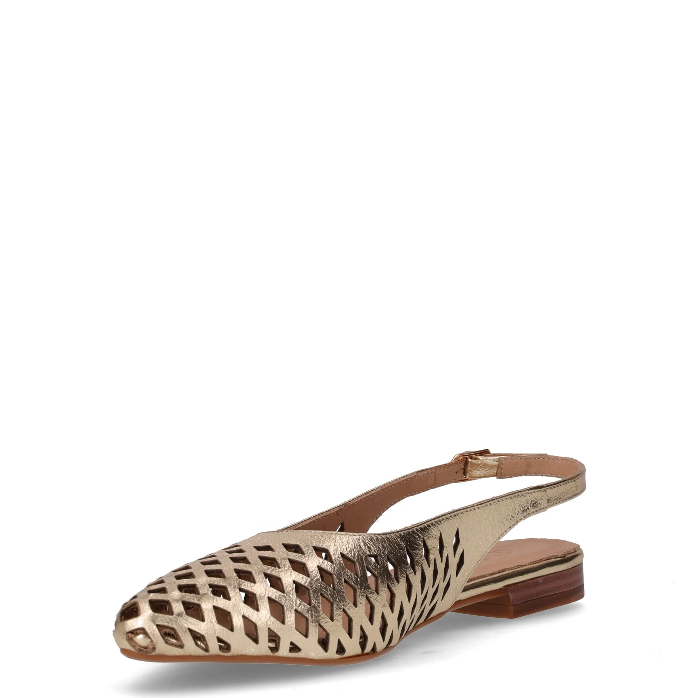 Slingback bassa in pelle oro - Image 3