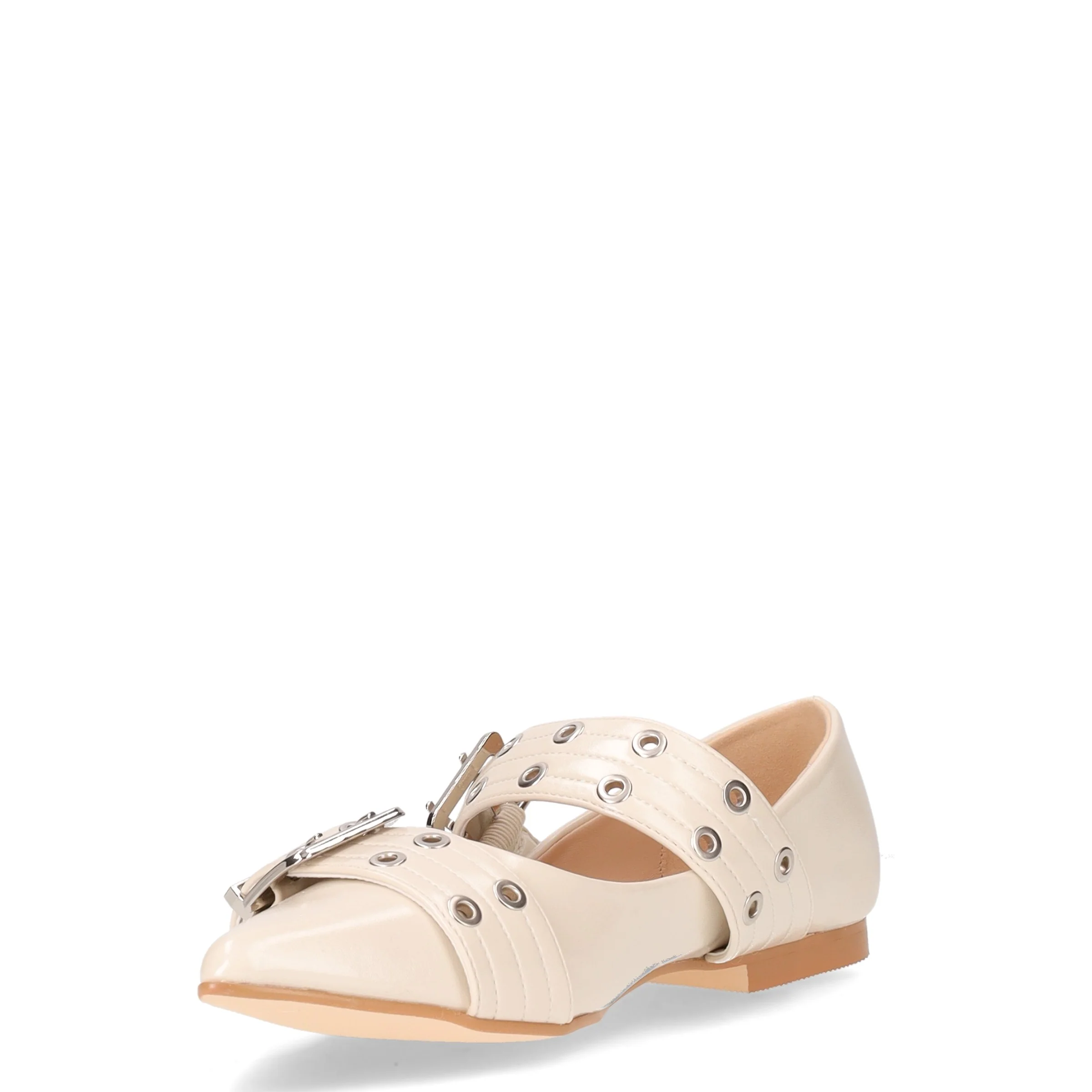 Ballerina a punta con cinturino beige - Image 3