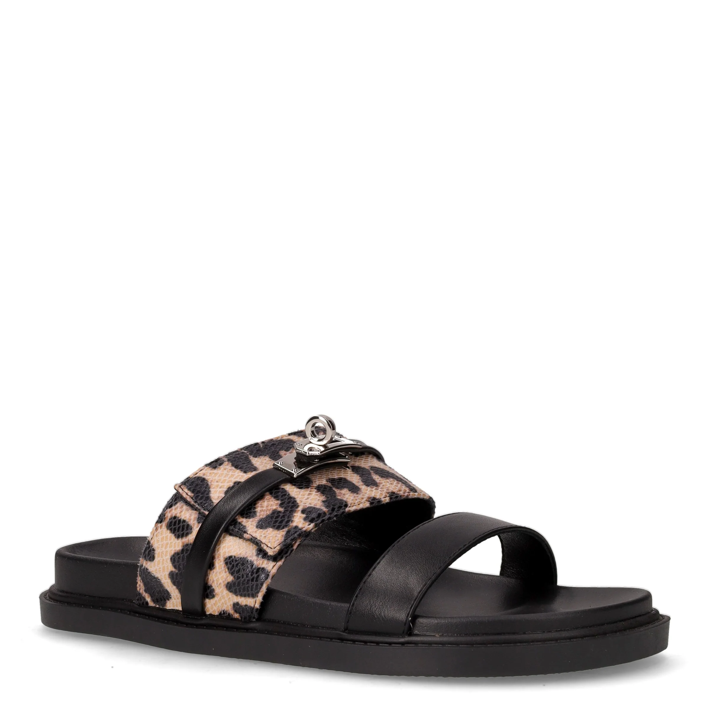 Ciabatta in ecopelle nero leopardato - Image 2