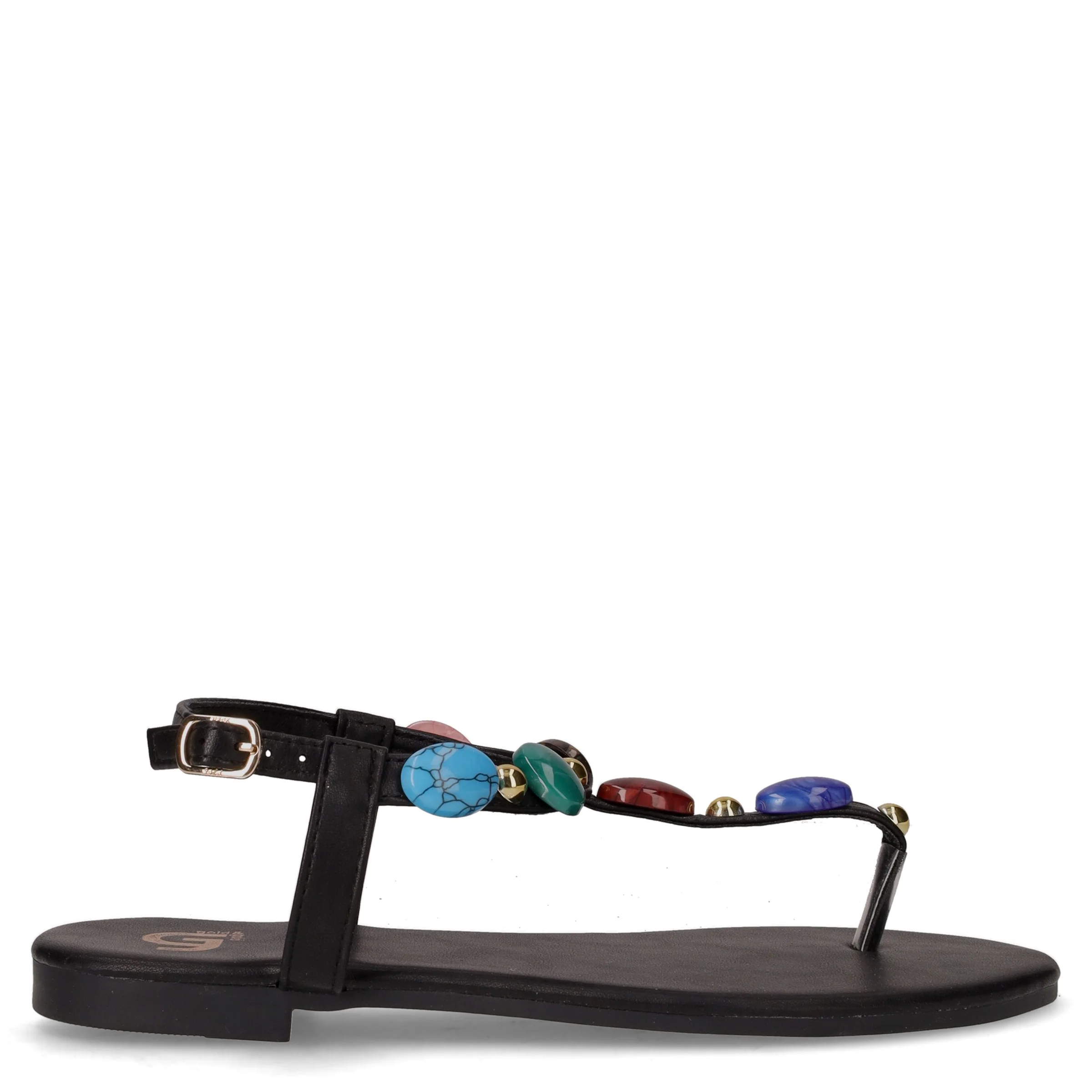 Sandalo infradito in ecopelle nero