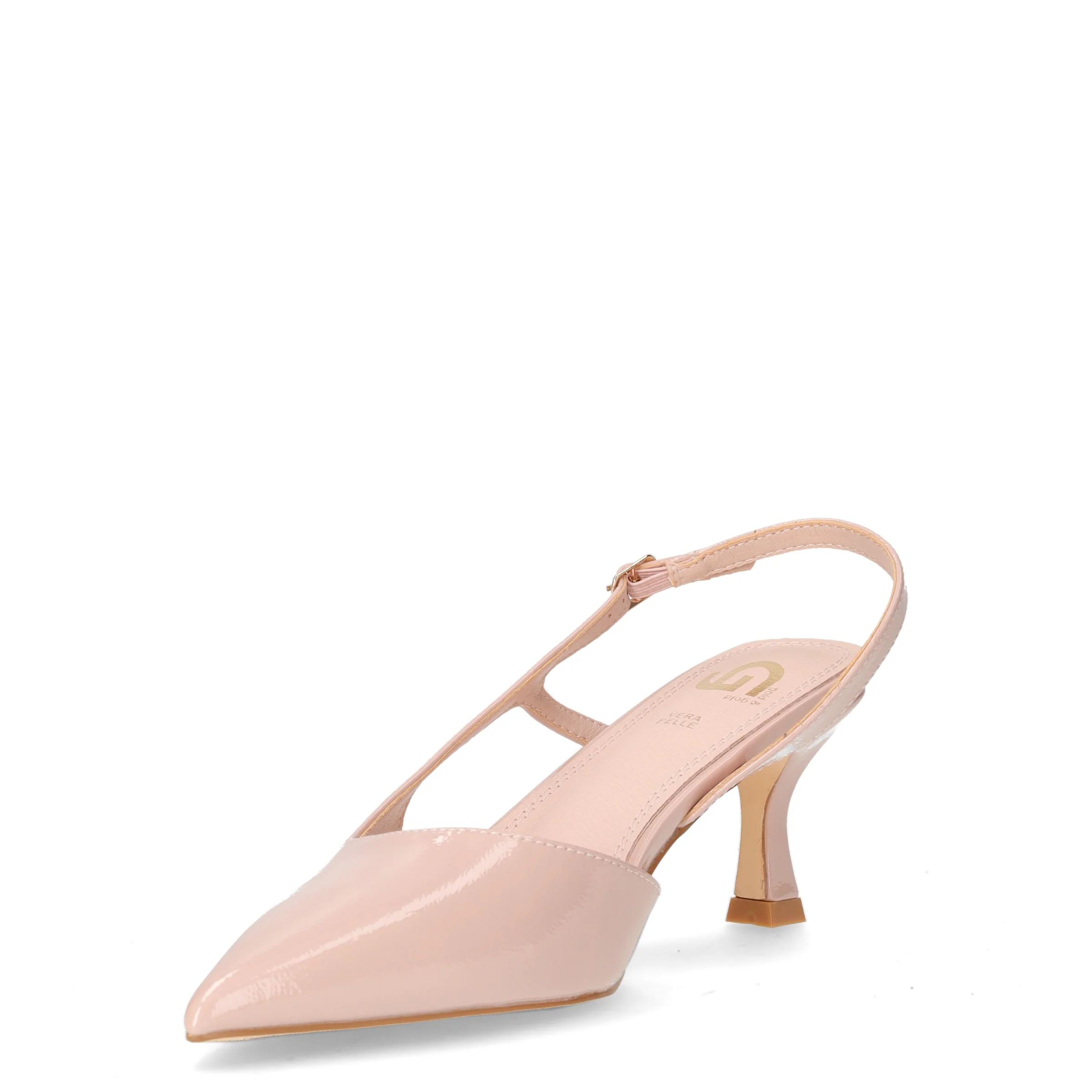 Slingback con tacco in ecopelle rosa - Image 3