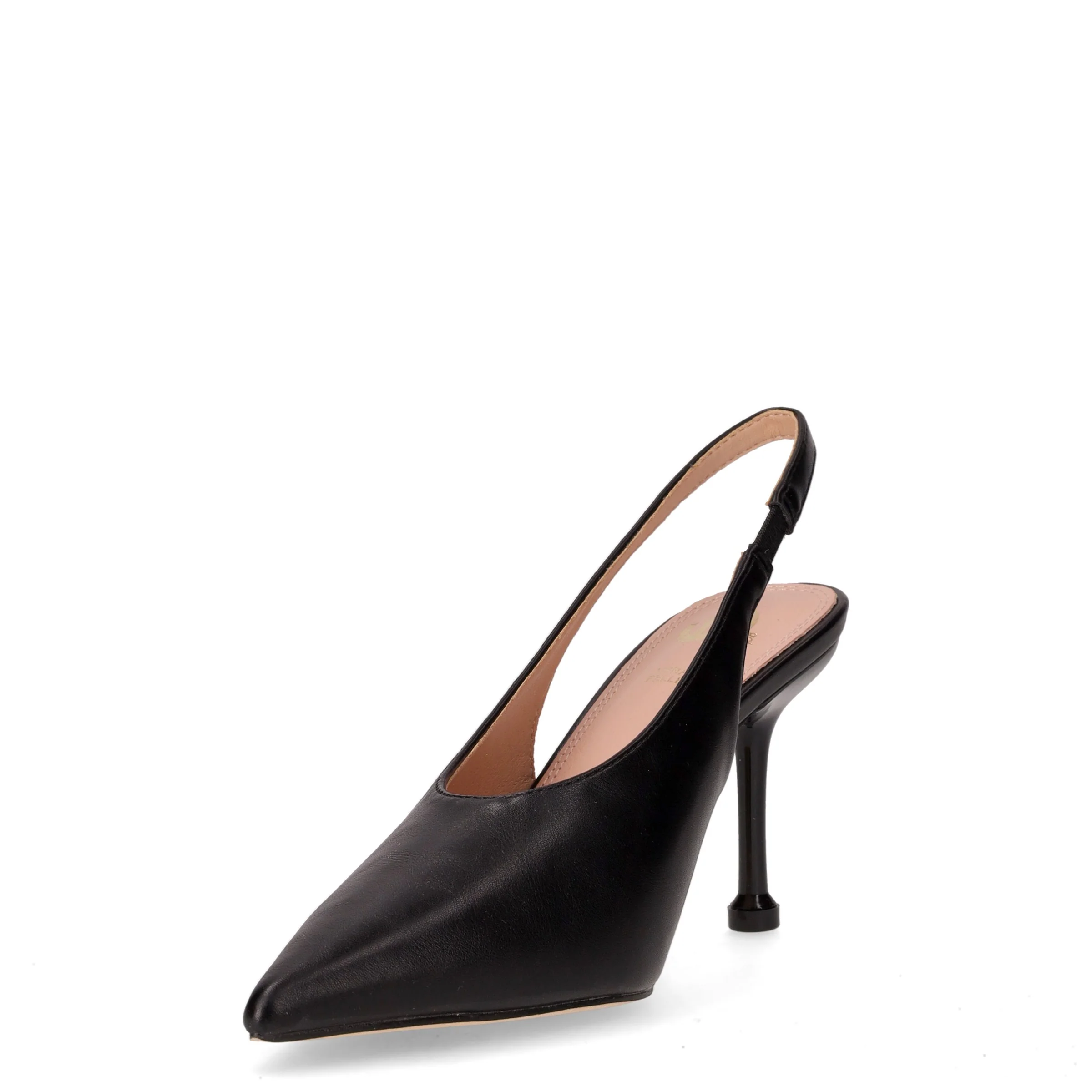 Slingback in ecopelle con tacco nero - Image 3