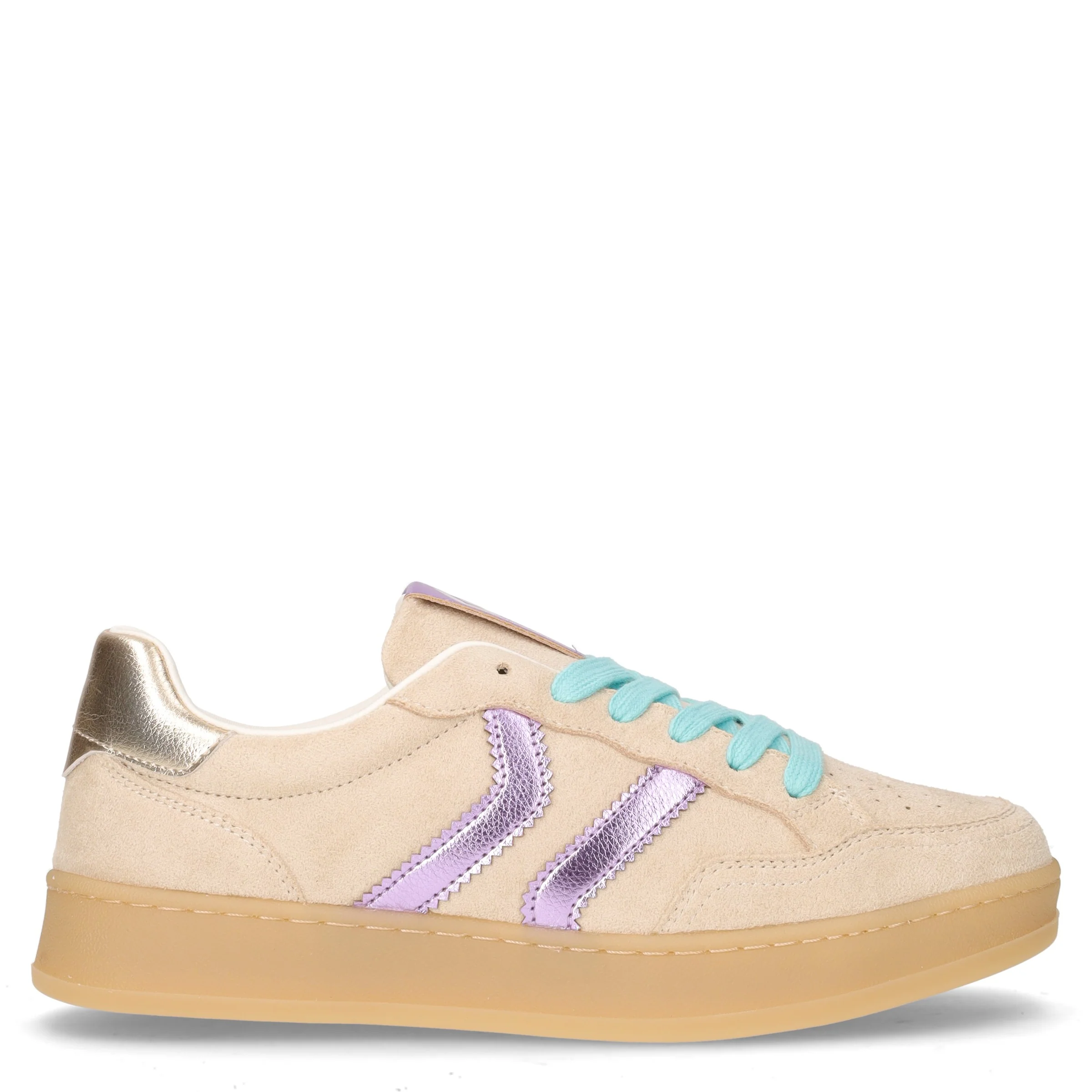 Sneaker in ecopelle beige