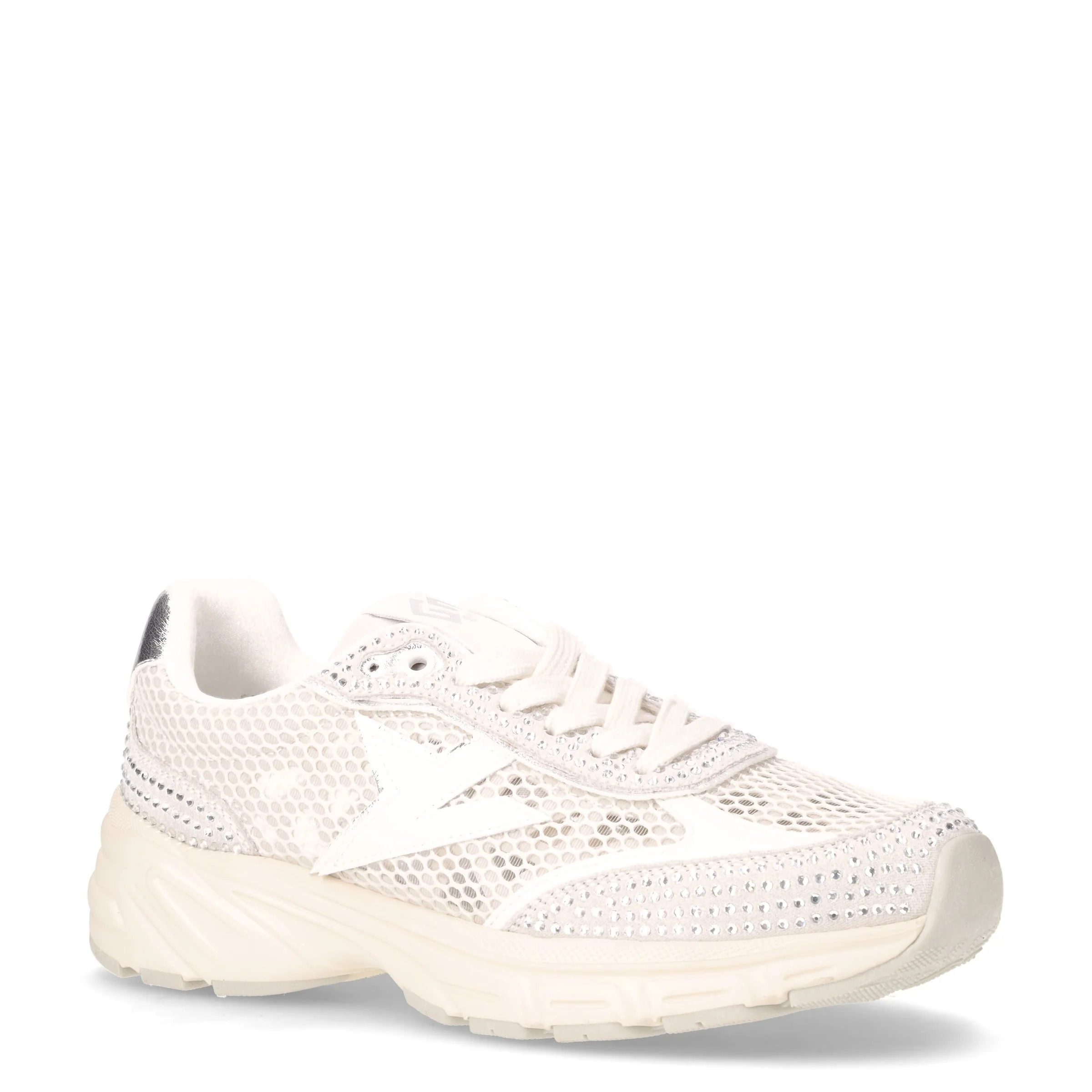 Sneaker in tessuto ed ecopelle argento bianco - Image 2