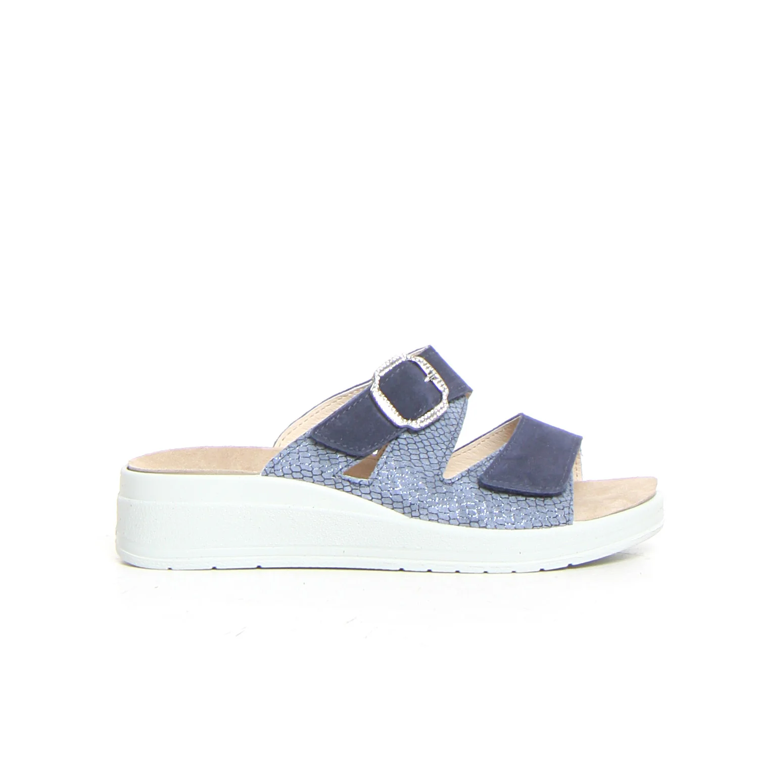 Dida ciabatta con zeppa jeans