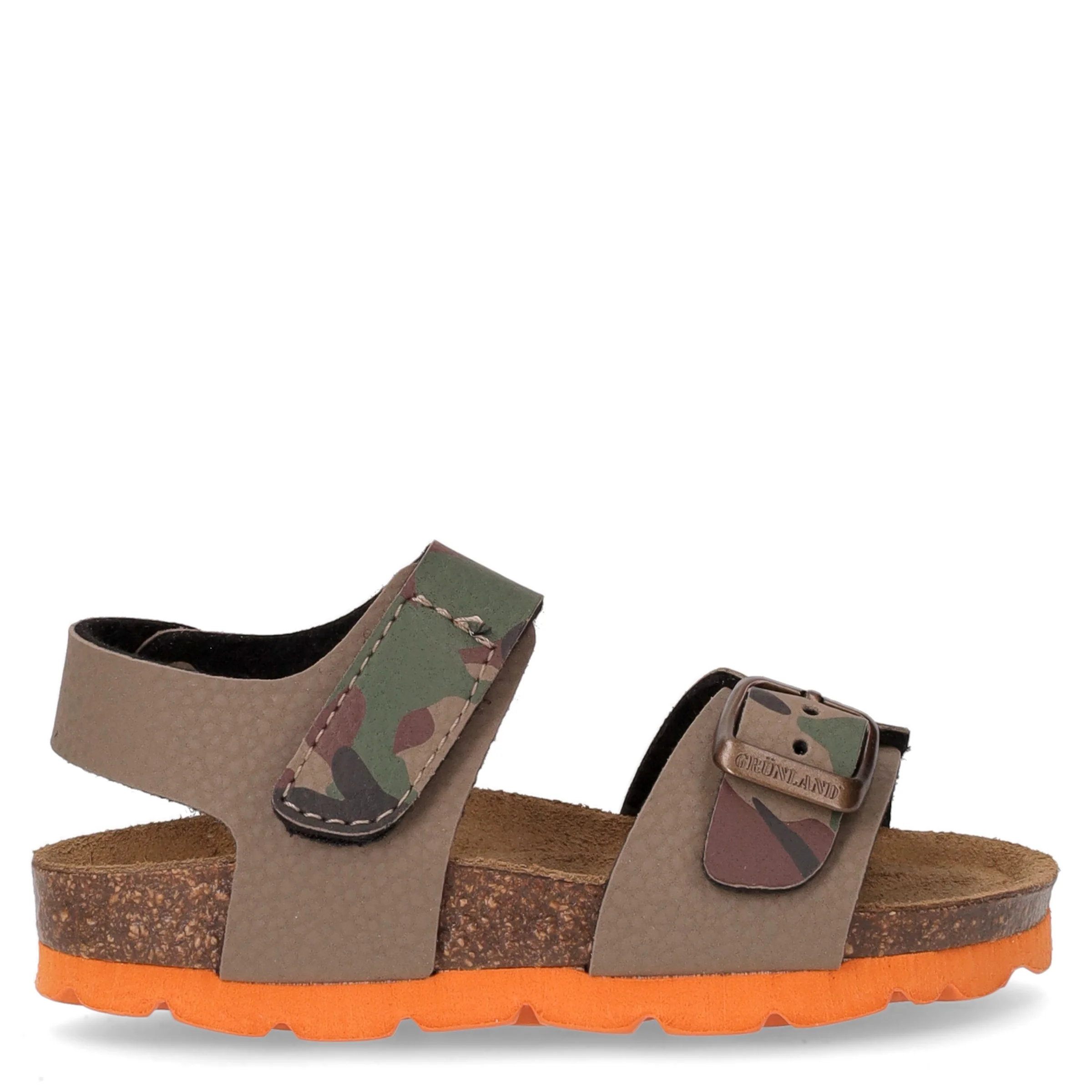 Luce sandalo bambino in ecopelle kaki militare