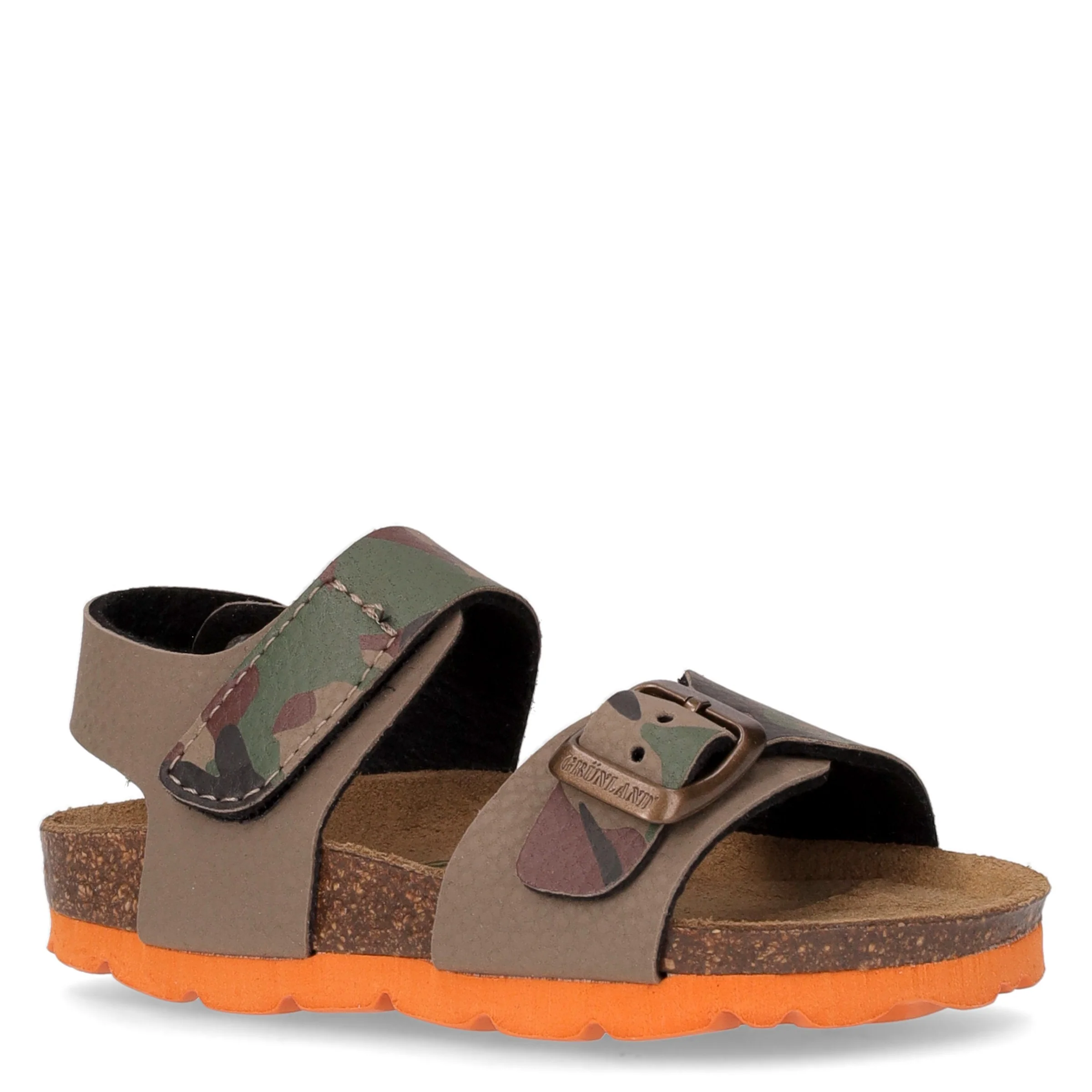 Luce sandalo bambino in ecopelle kaki militare - Image 2