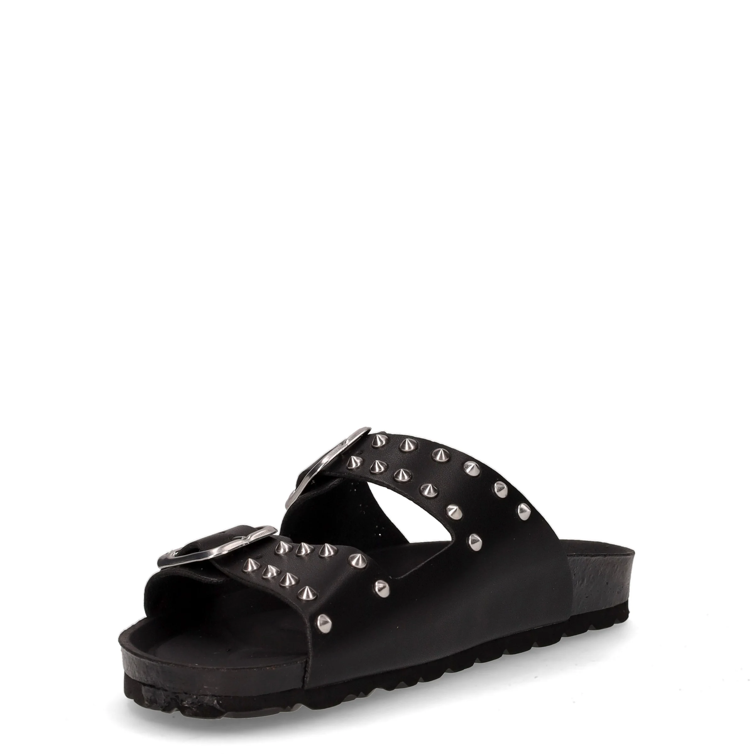 Sara ciabatta in ecopelle con borchie nero - Image 3