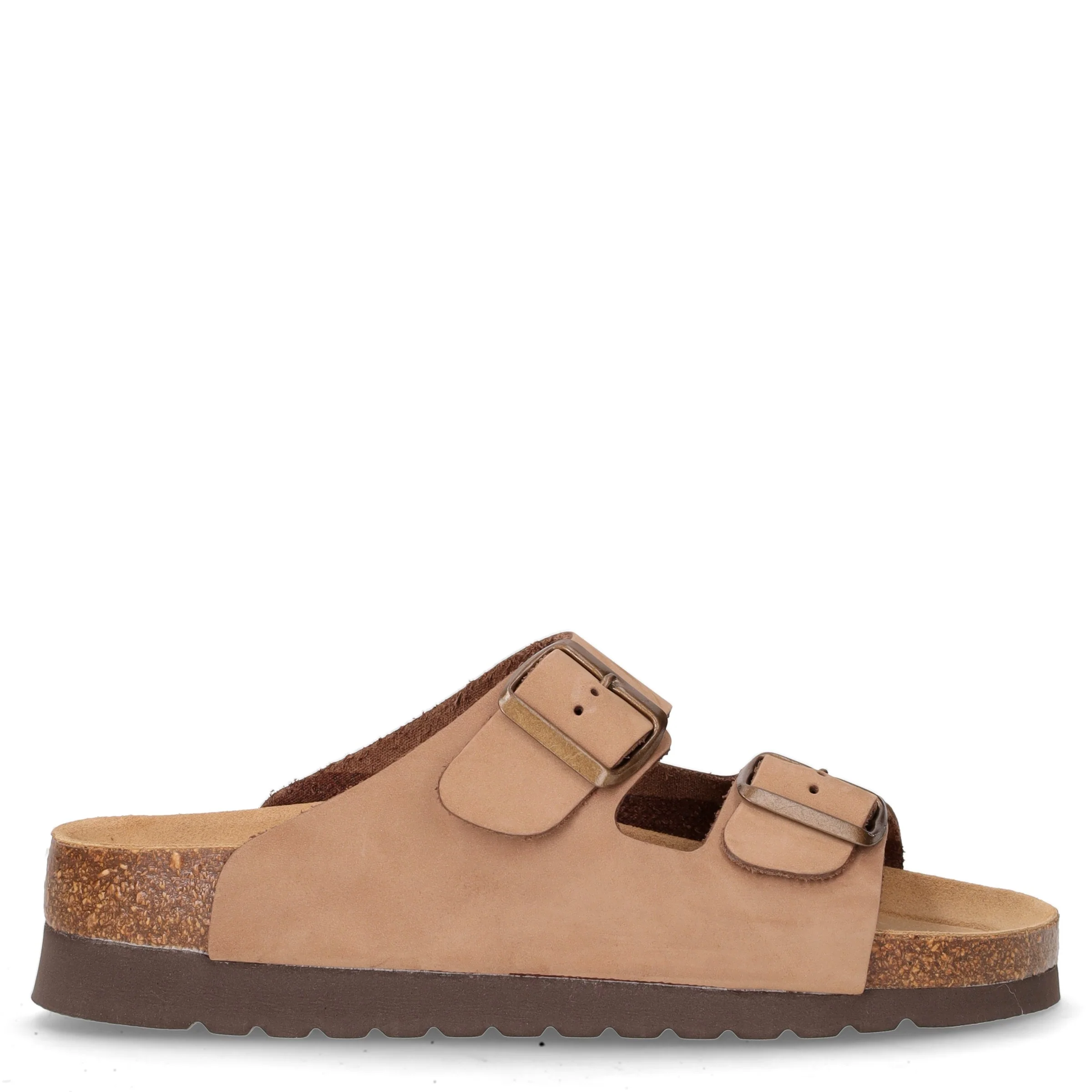 Sara ciabatta in pelle con platform taupe - Image 4