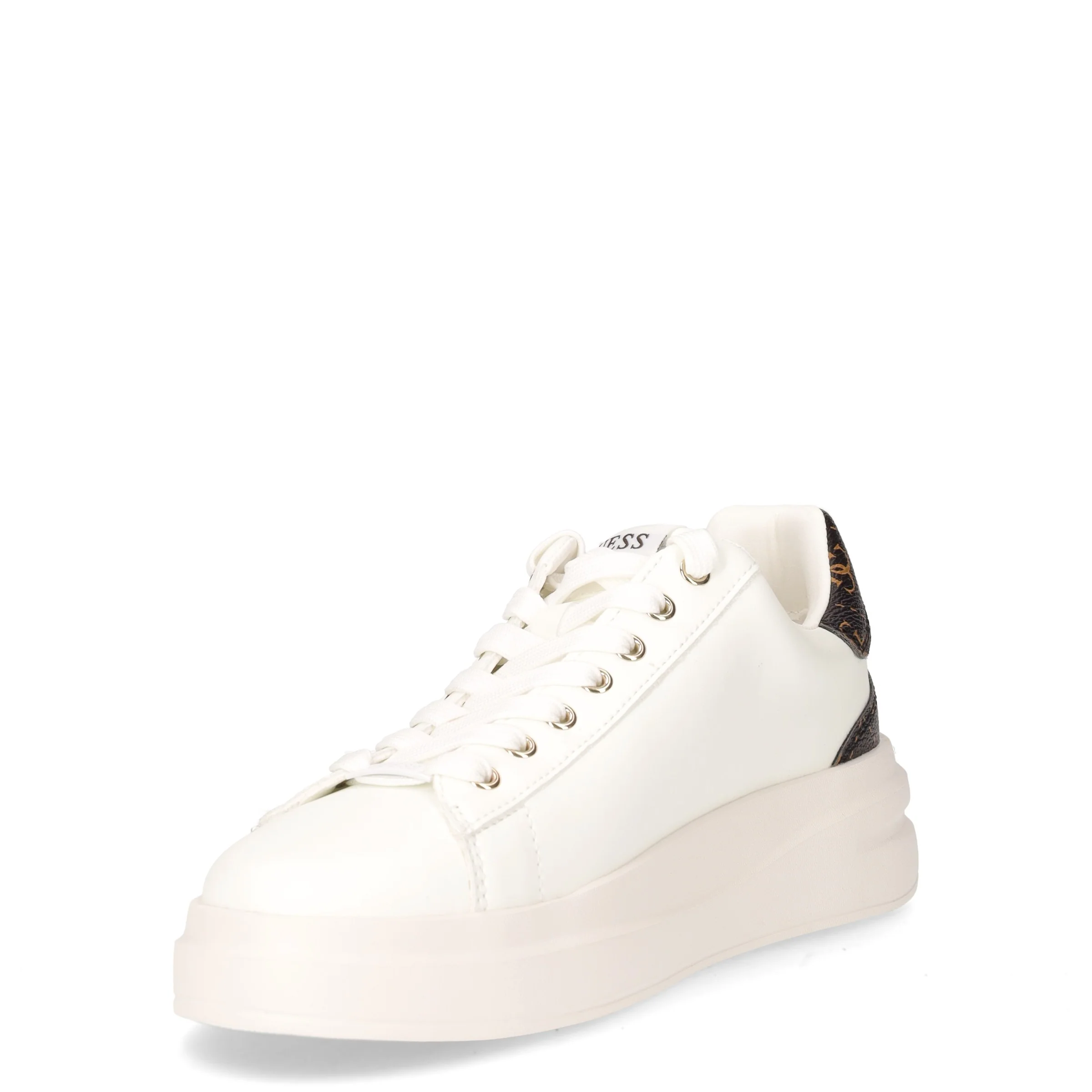 Sneaker in pelle ed ecopelle bianco marrone - Image 3
