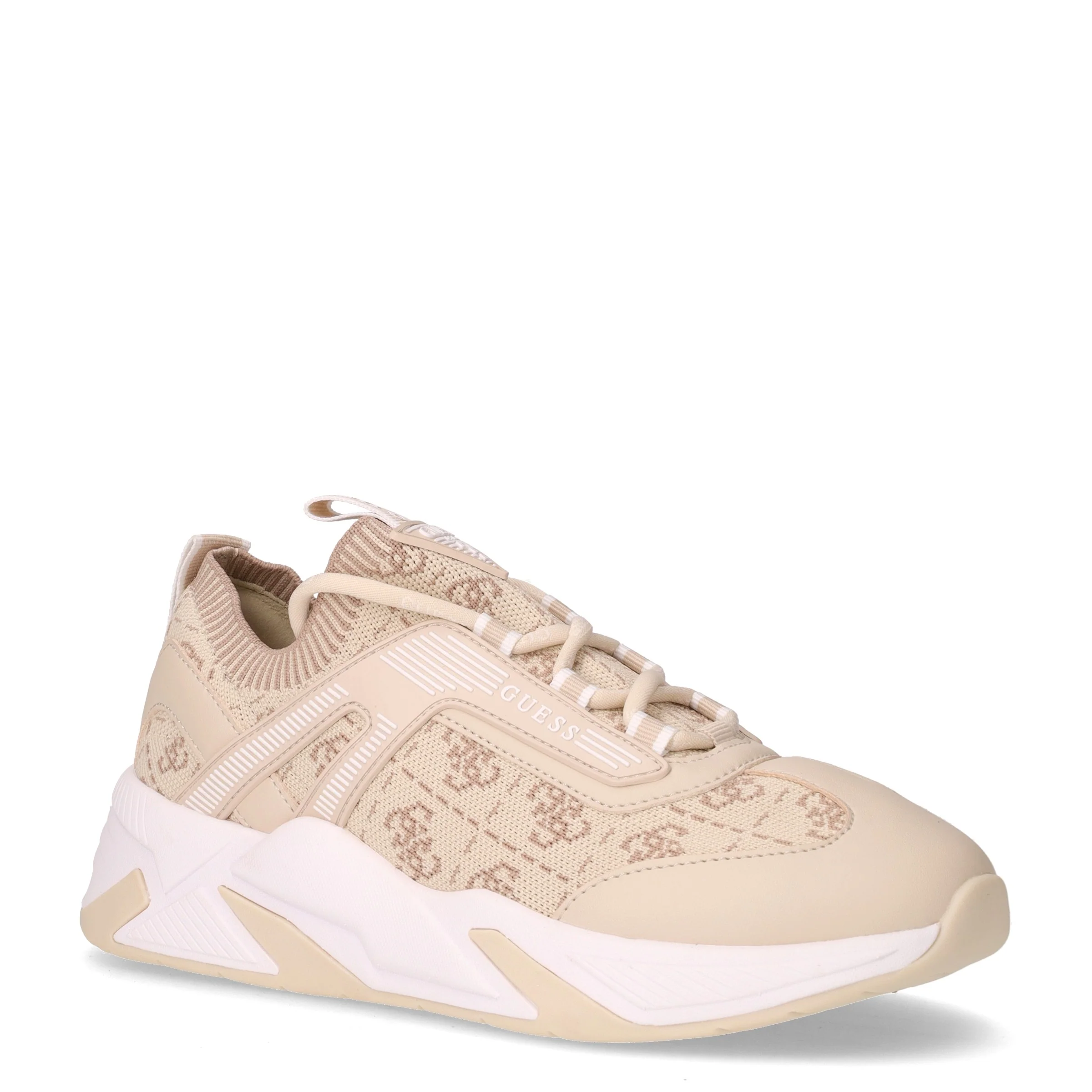 Sneaker in tessuto ed ecopelle beige - Image 2