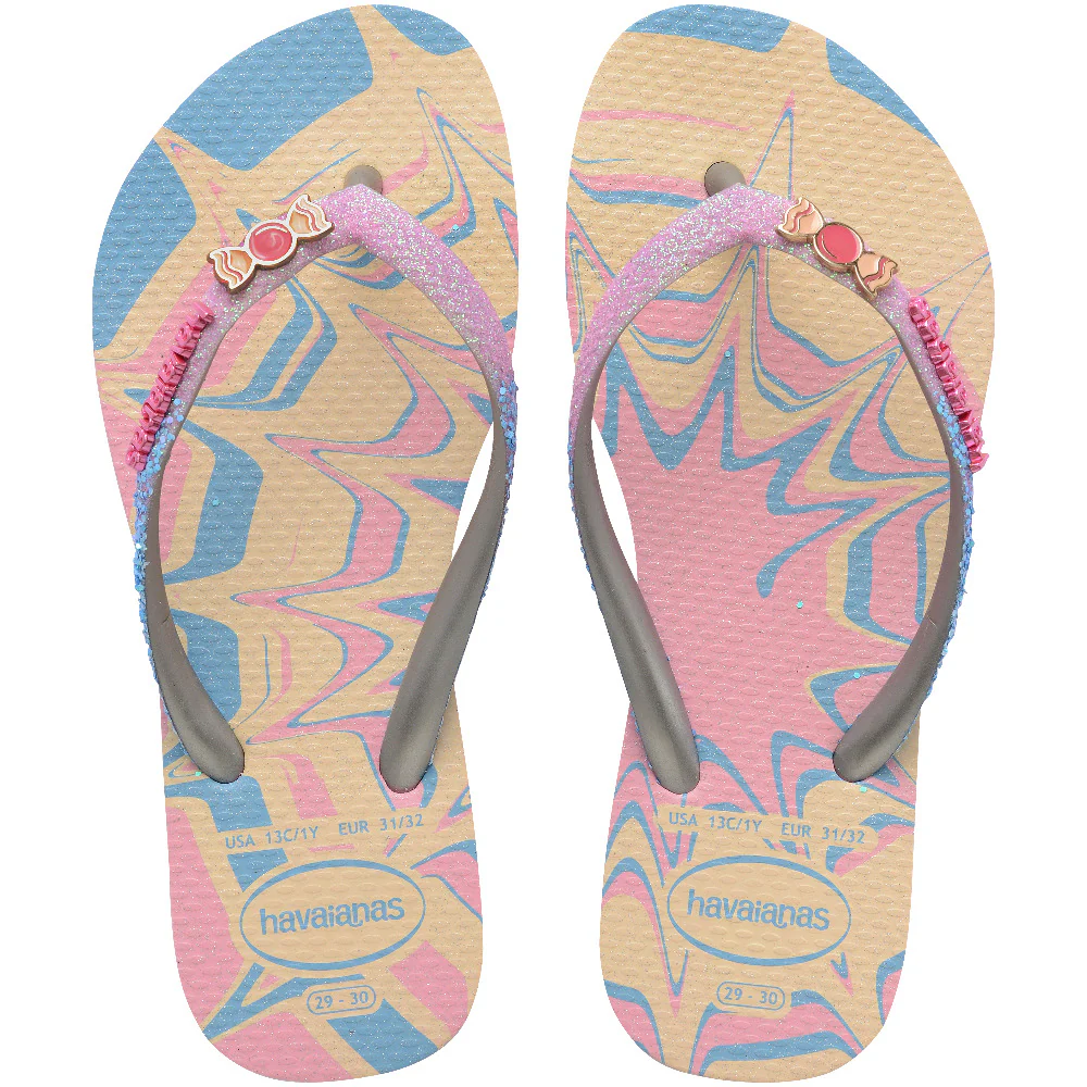 Glitter infradito da bambina pink glow