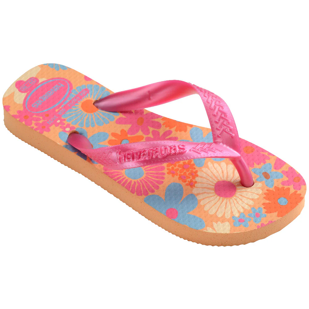 Kids flores infradito da bambina peach - Image 2