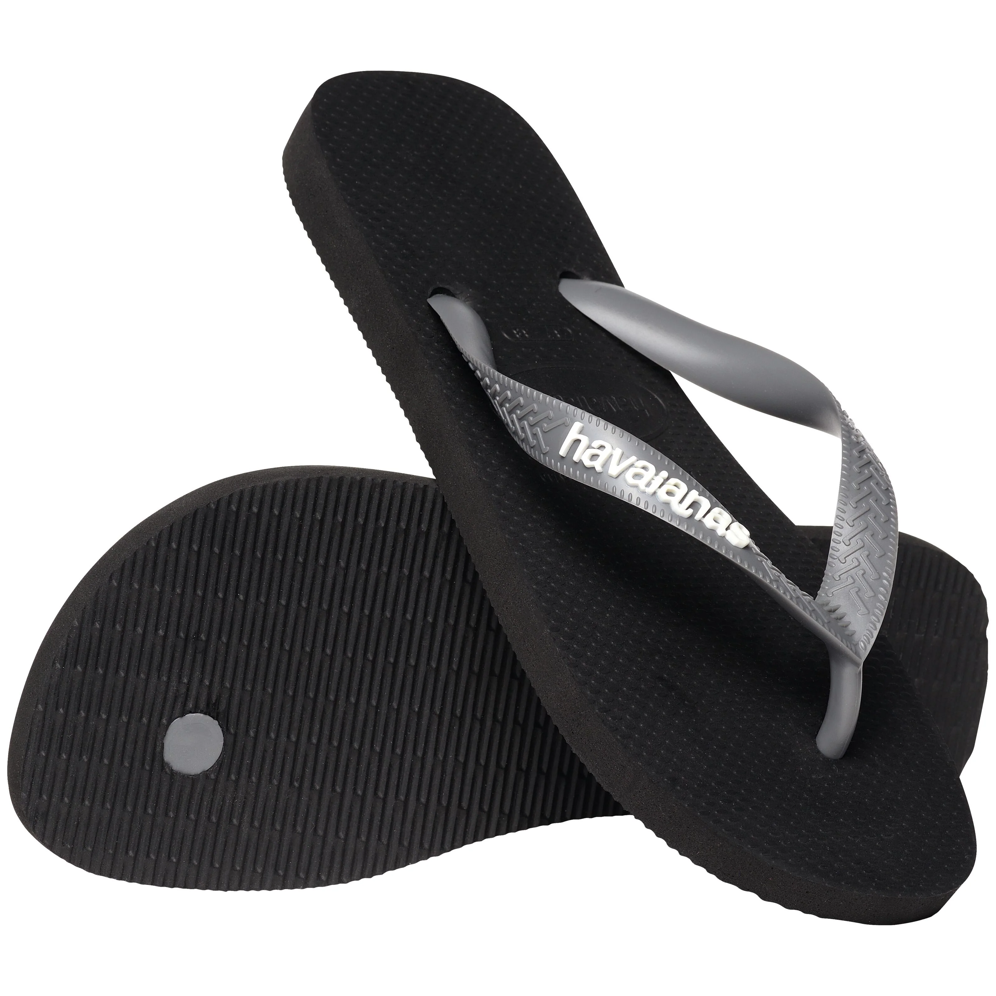 Top Logomania Logo Pop Up infradito black steel grey - Image 3
