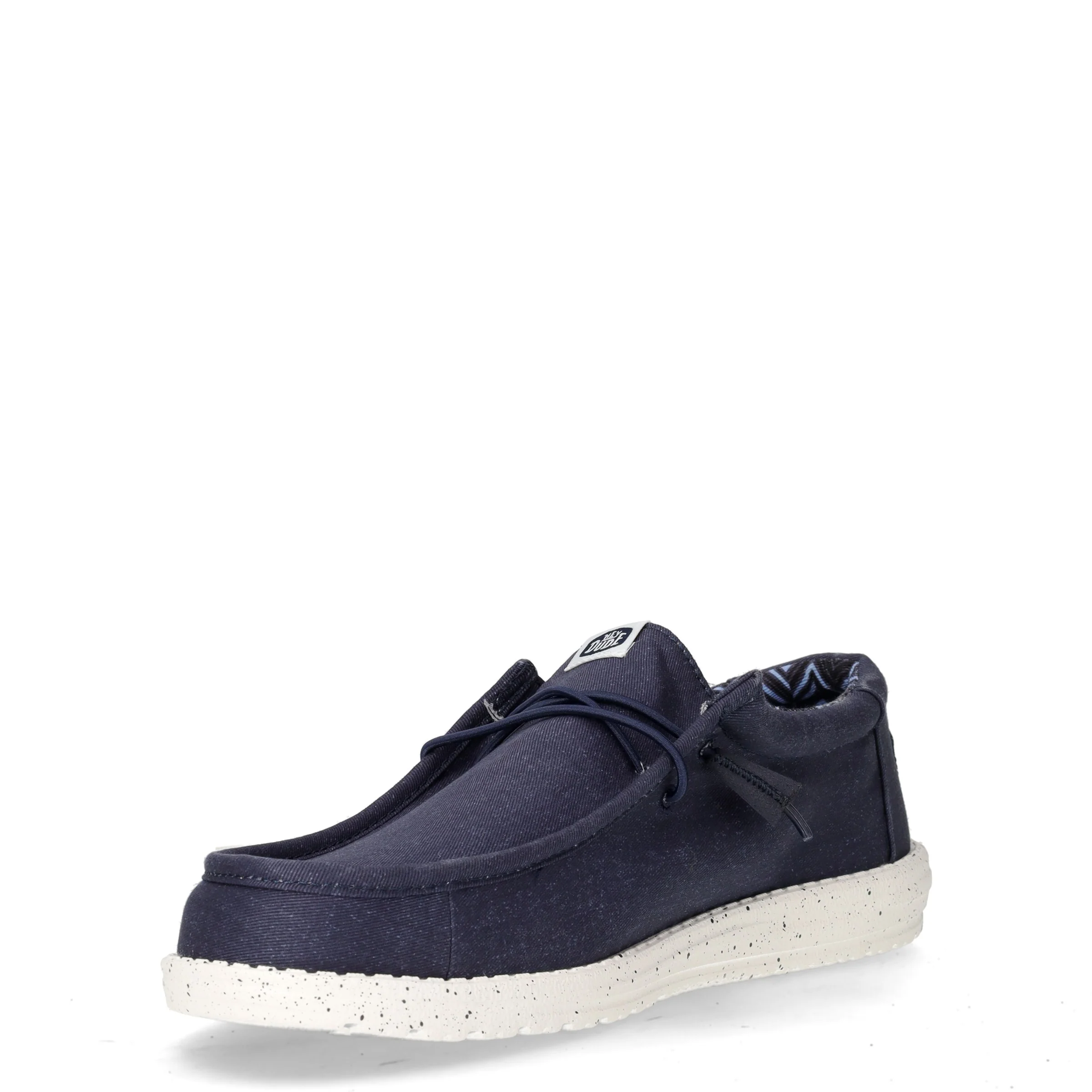 Wally stringata casual in tessuto blu - Image 3