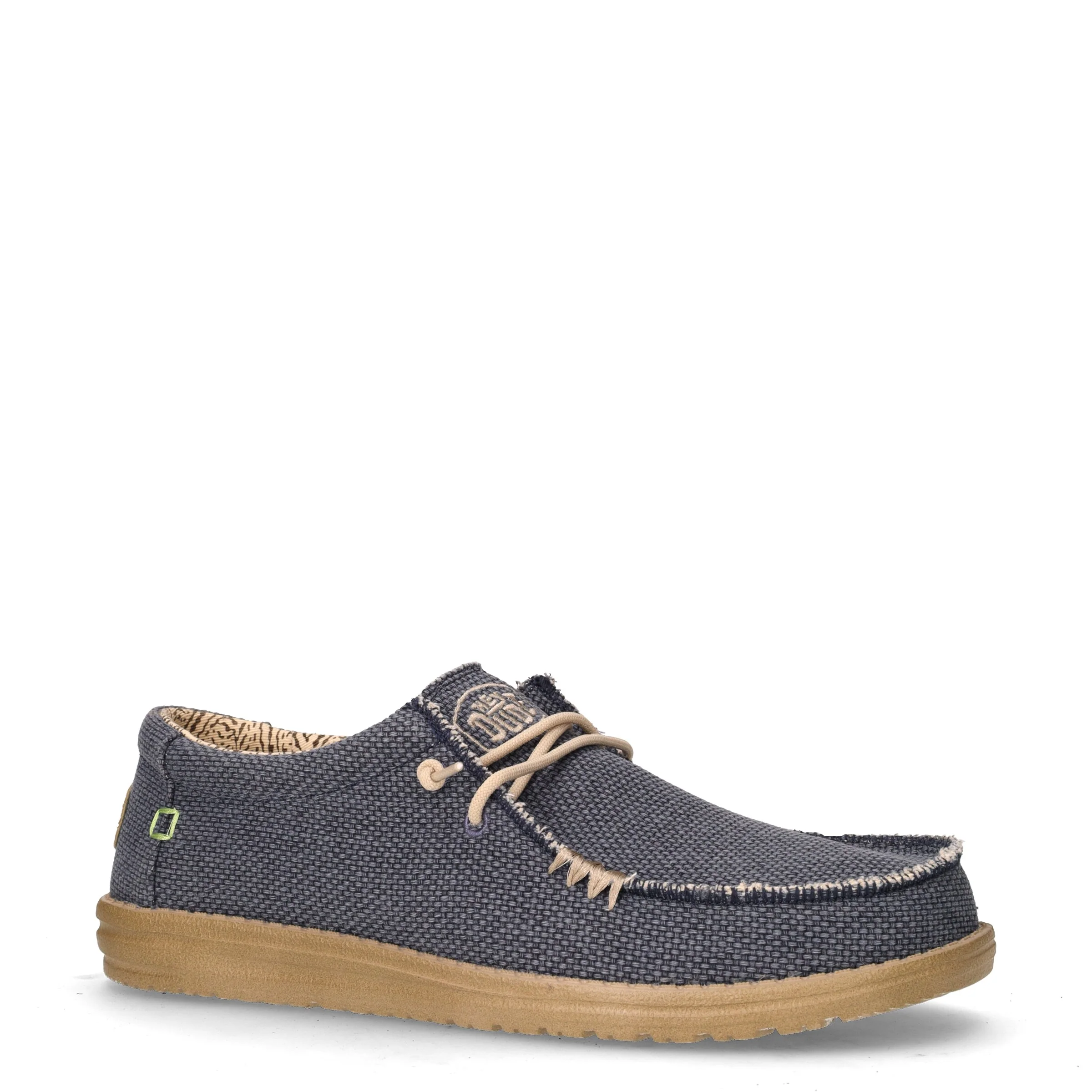 Wally stringata casual in tessuto blu notte - Image 2