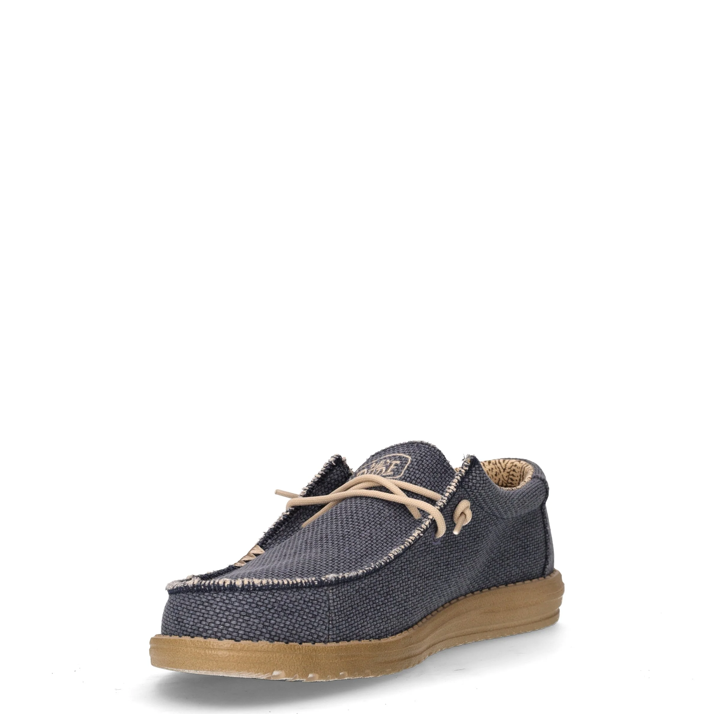 Wally stringata casual in tessuto blu notte - Image 3