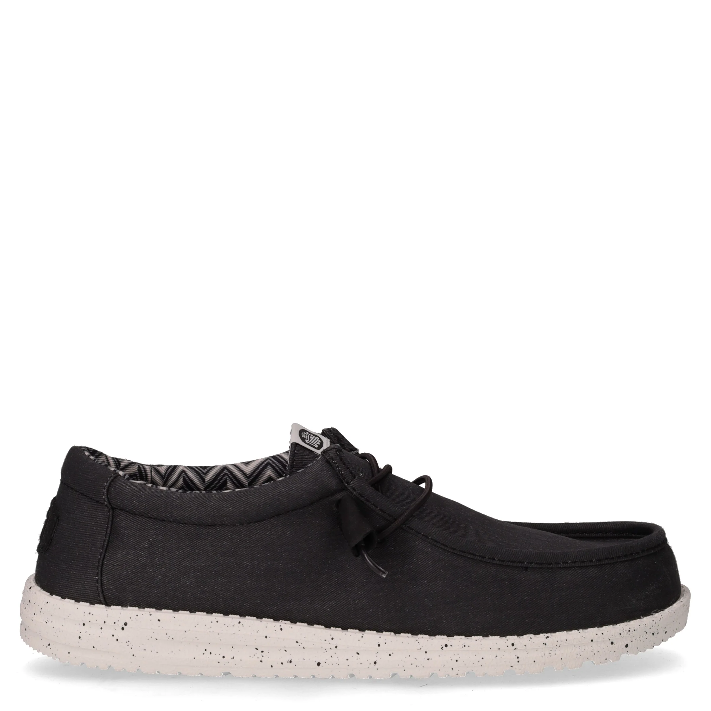 Wally stringata casual in tessuto nero