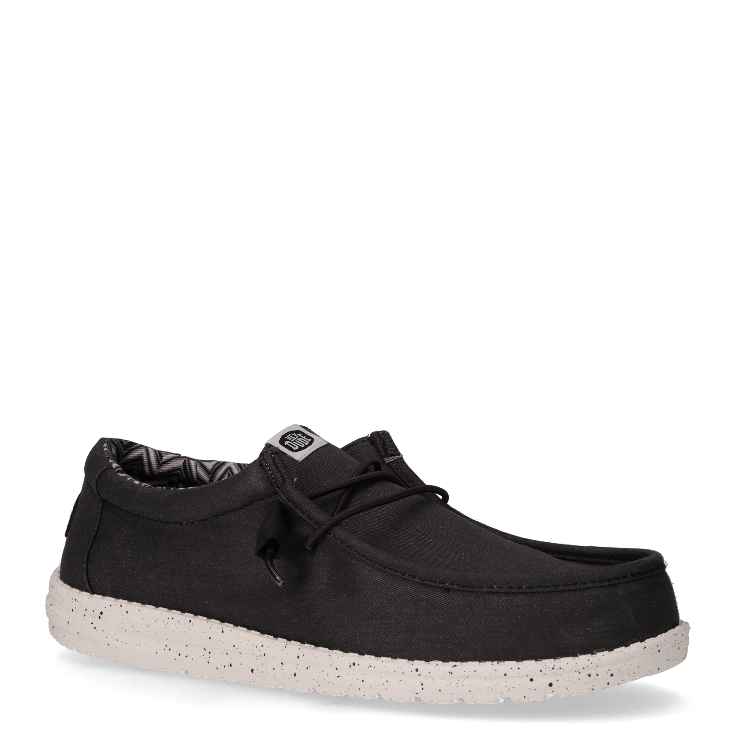 Wally stringata casual in tessuto nero - Image 2
