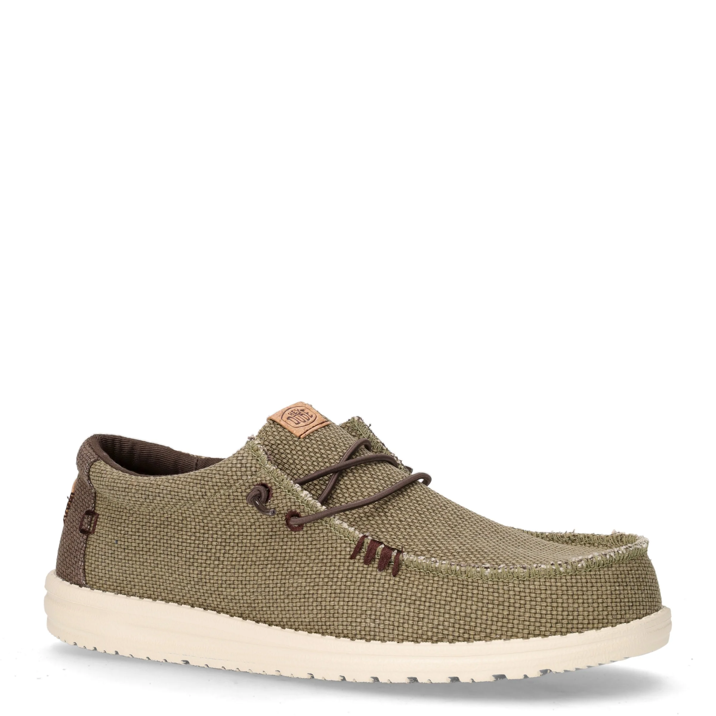 Wally stringata casual in tessuto oliva - Image 2