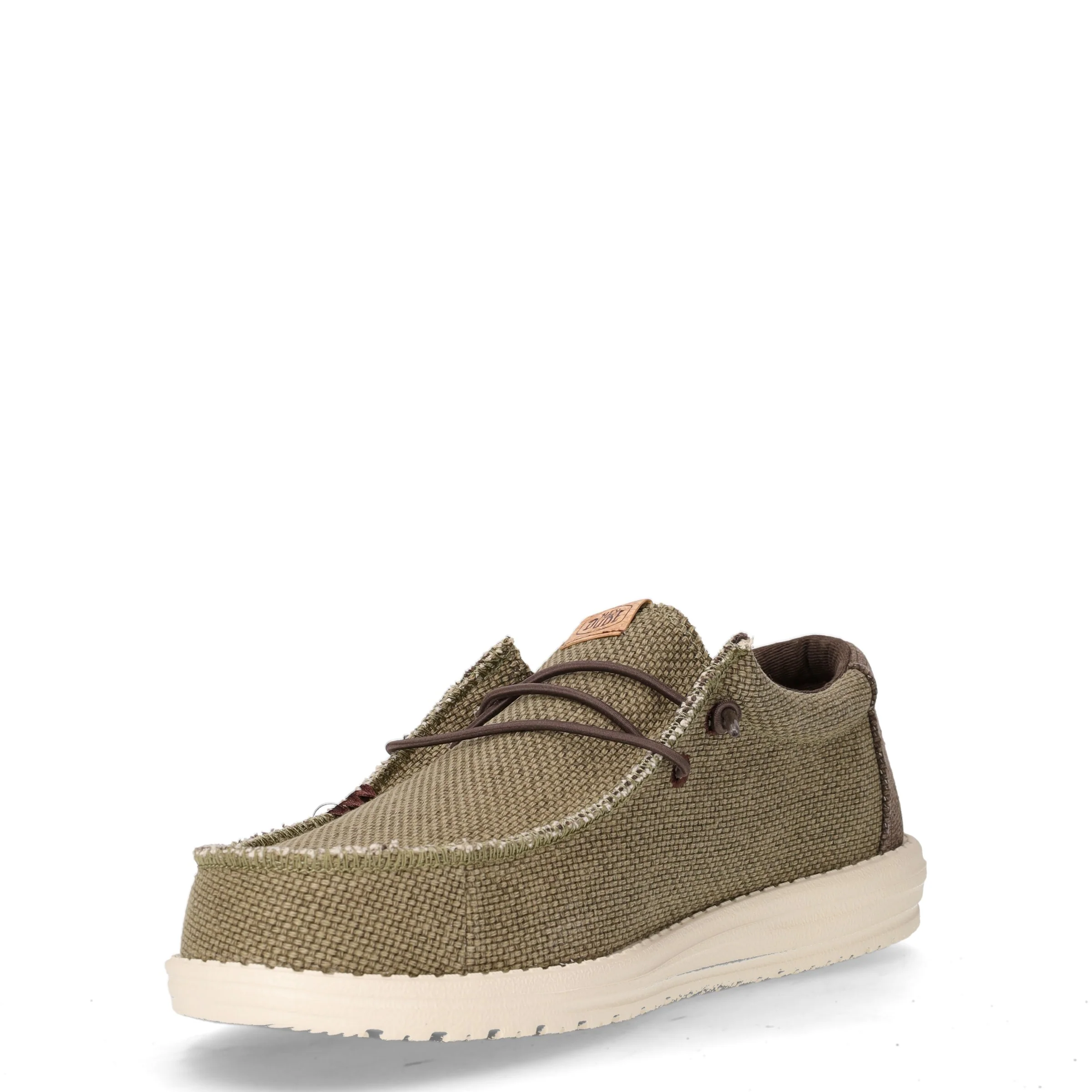 Wally stringata casual in tessuto oliva - Image 3