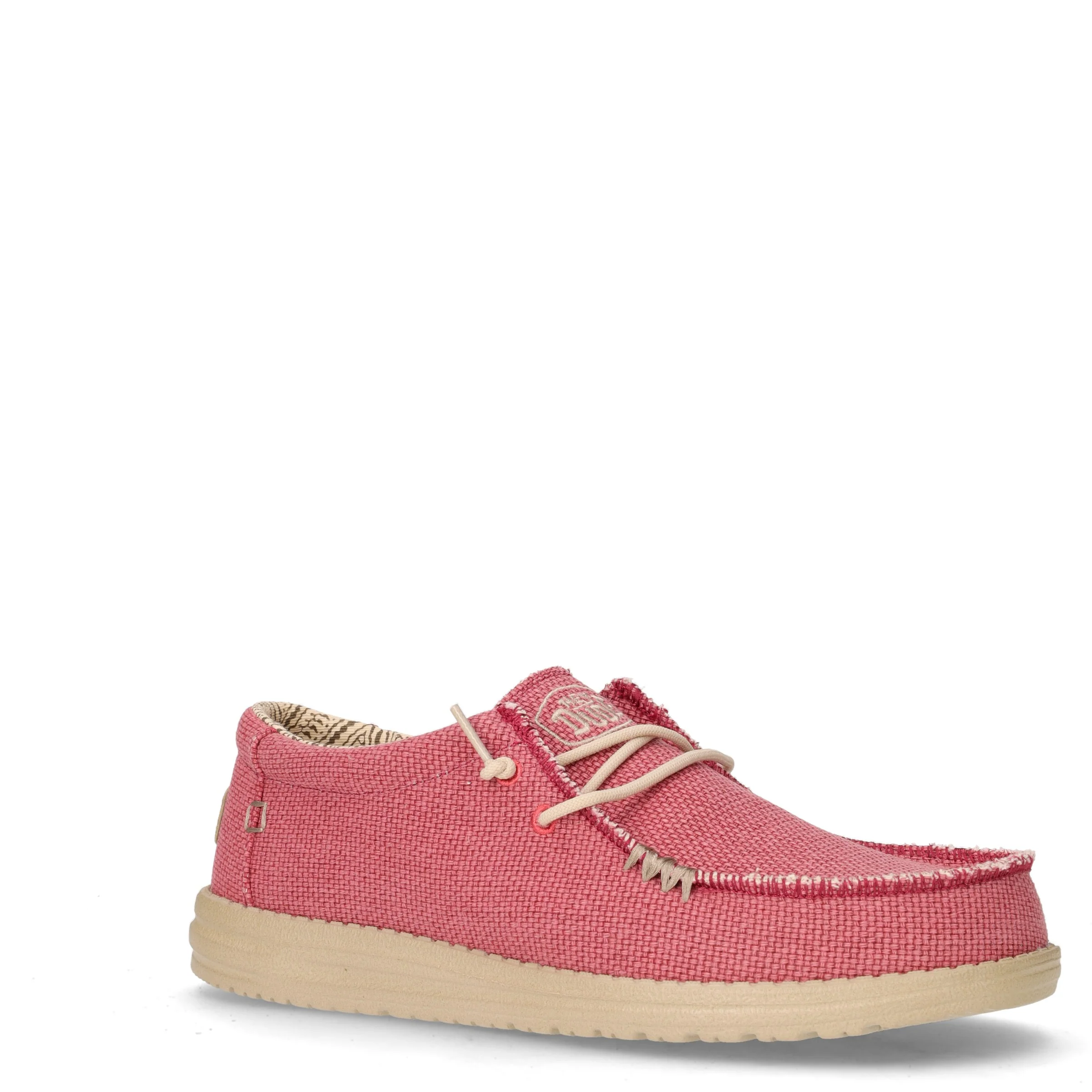 Wally stringata casual in tessuto pompelmo - Image 2
