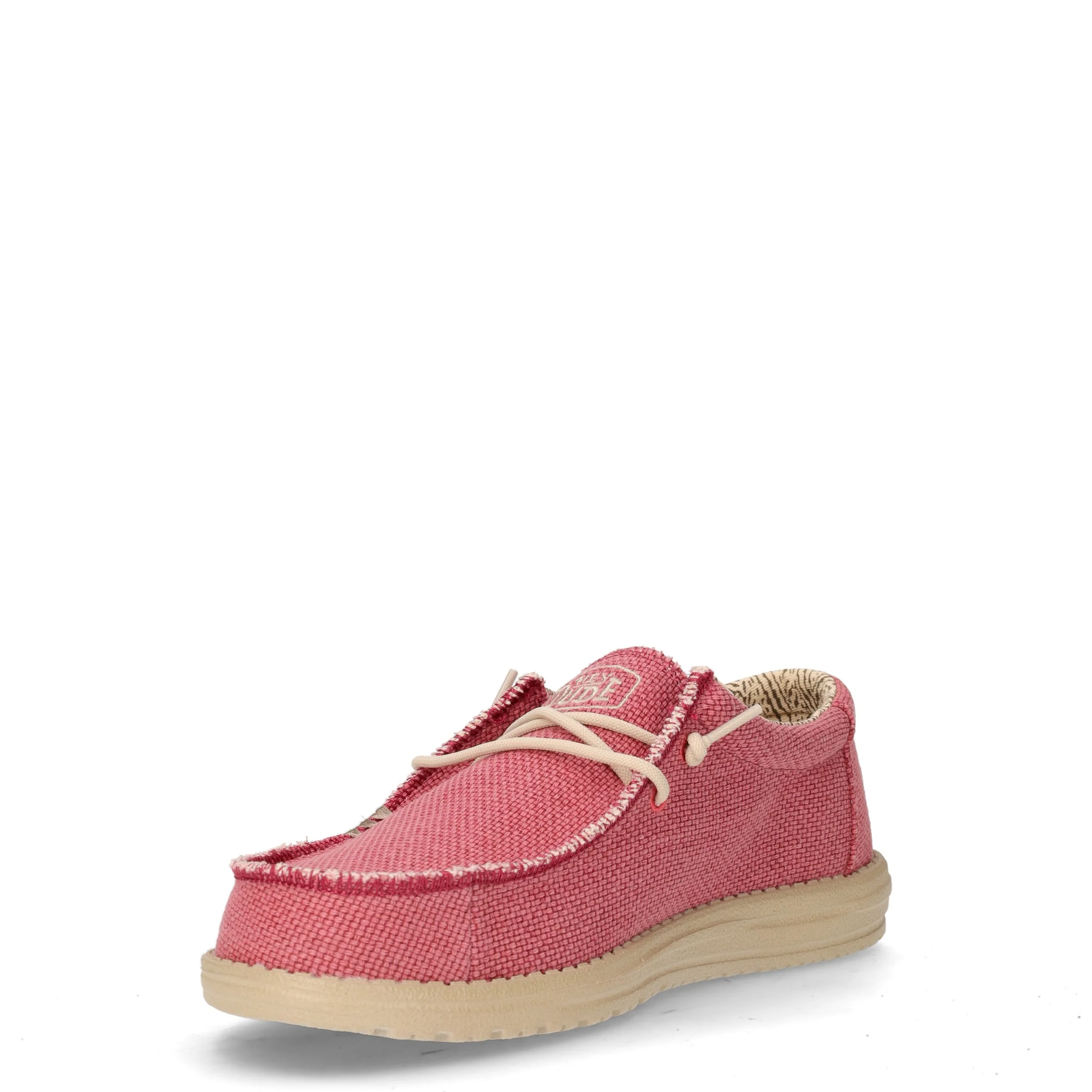 Wally stringata casual in tessuto pompelmo - Image 3