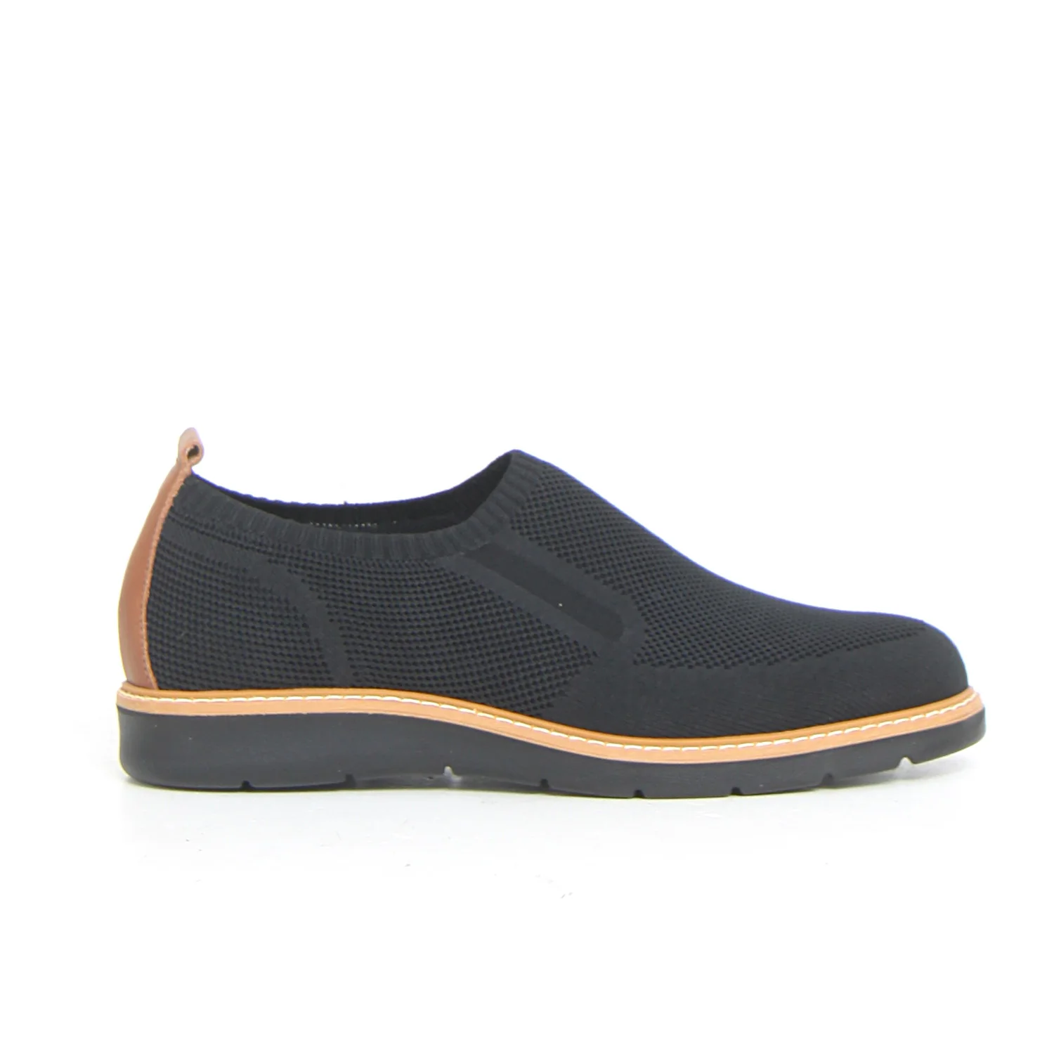Mocassino sportivo in tessuto nero