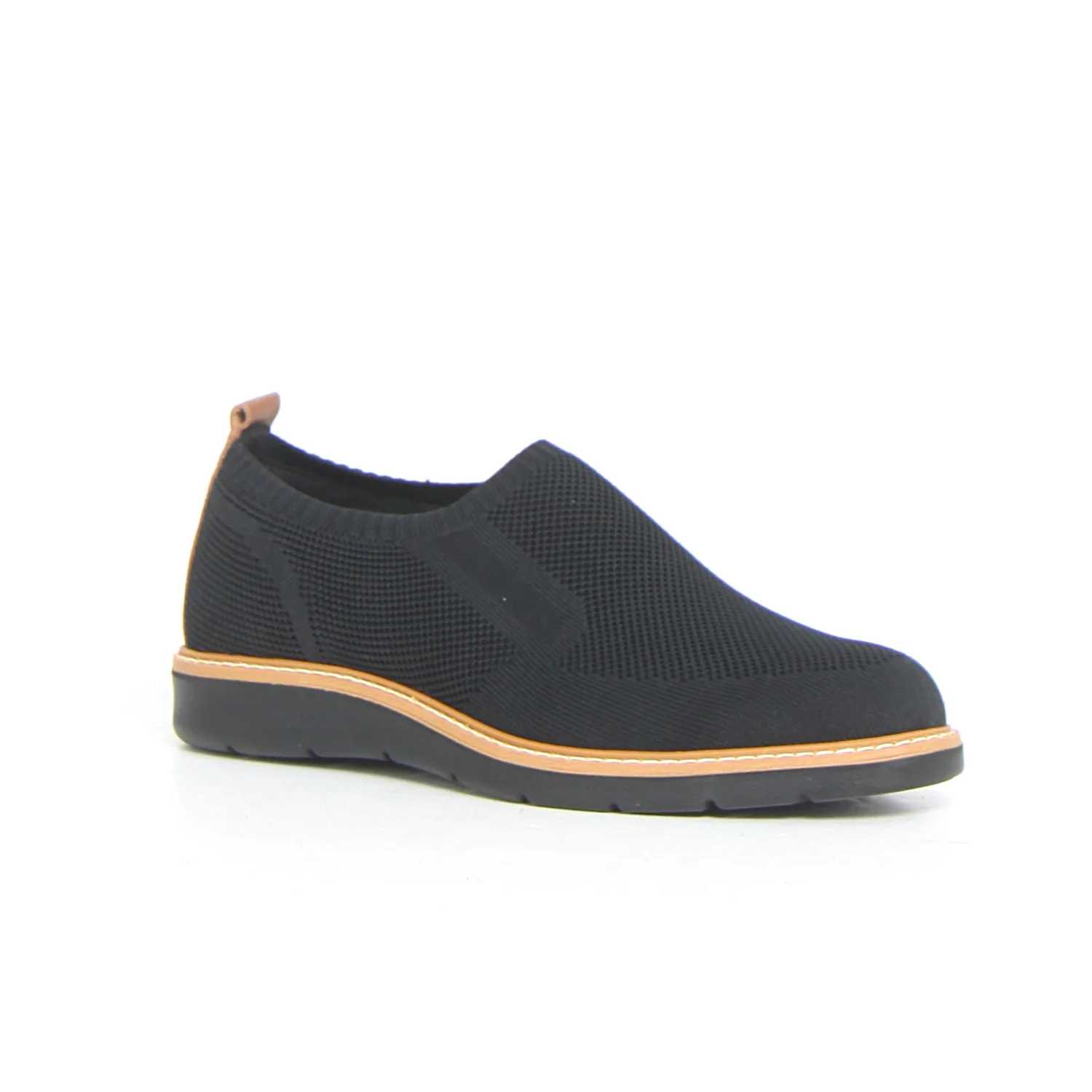 Mocassino sportivo in tessuto nero - Image 2
