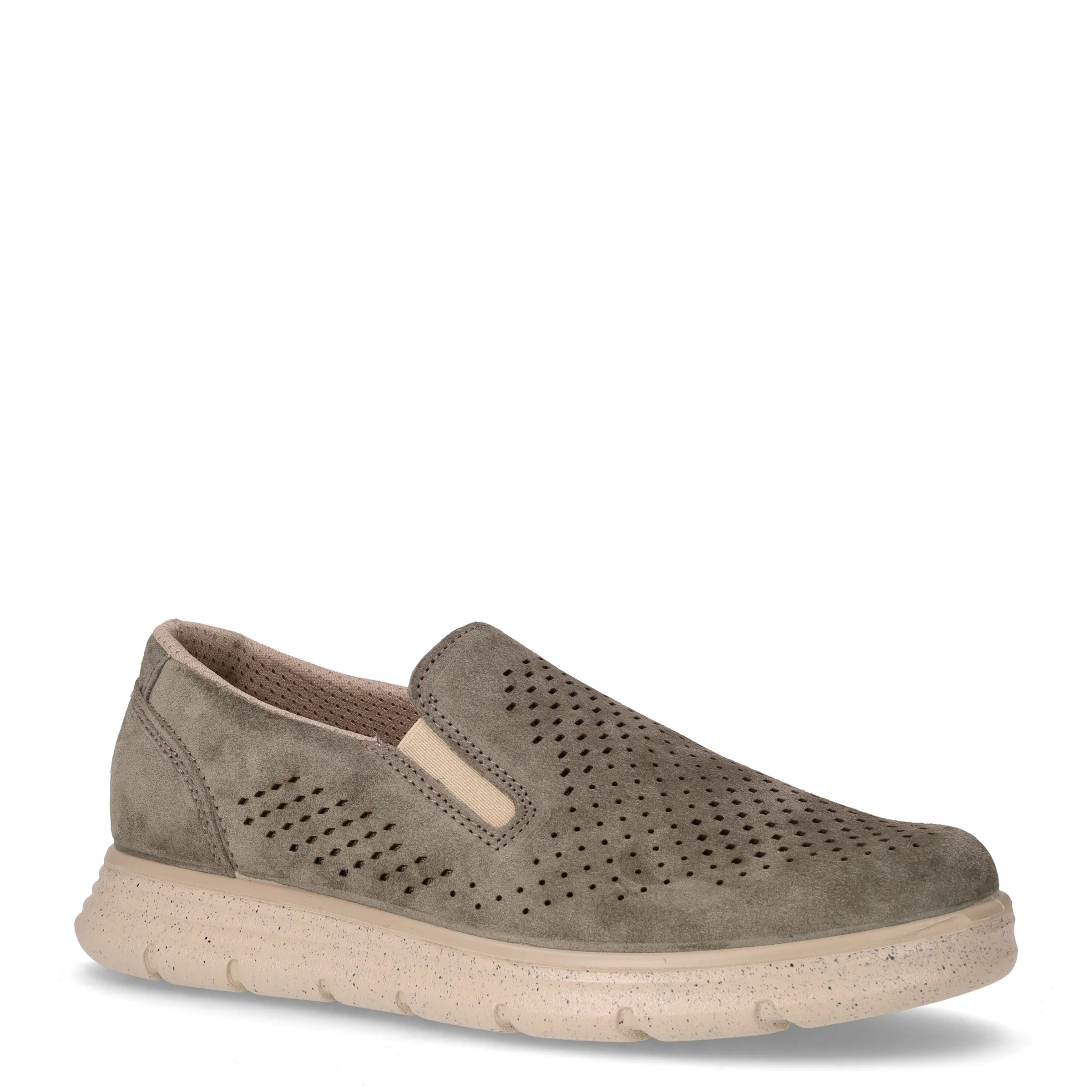 Slip-on in pelle scamosciata traforata militare - Image 2
