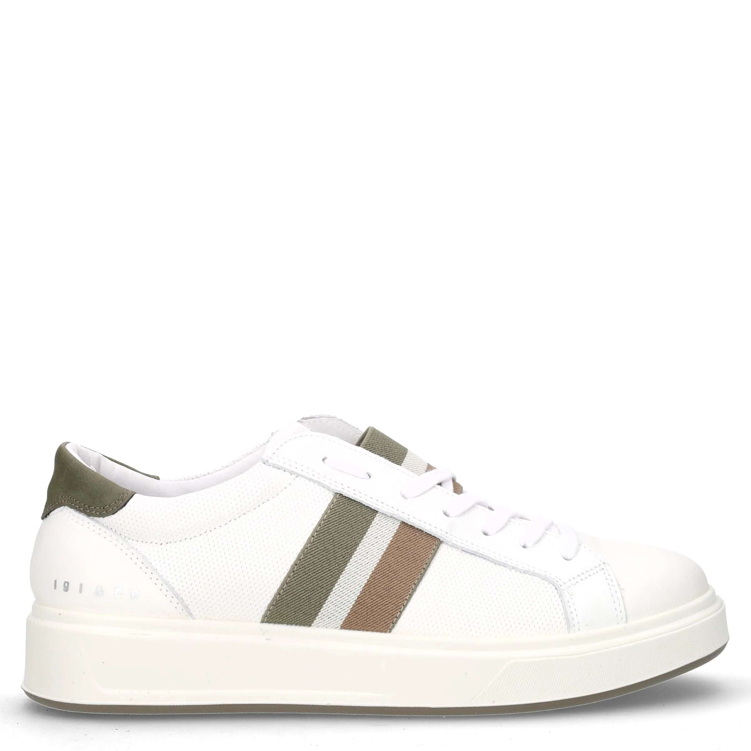 Sneaker in pelle bianco militare