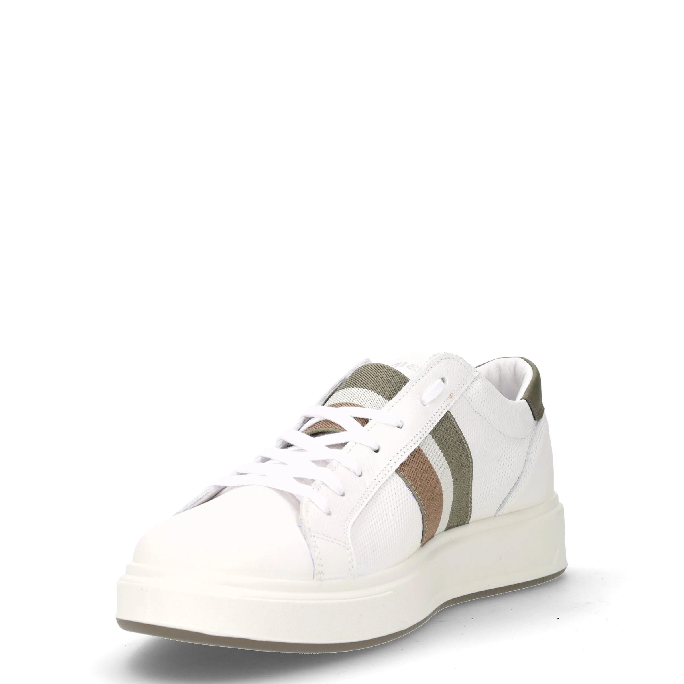 Sneaker in pelle bianco militare - Image 3