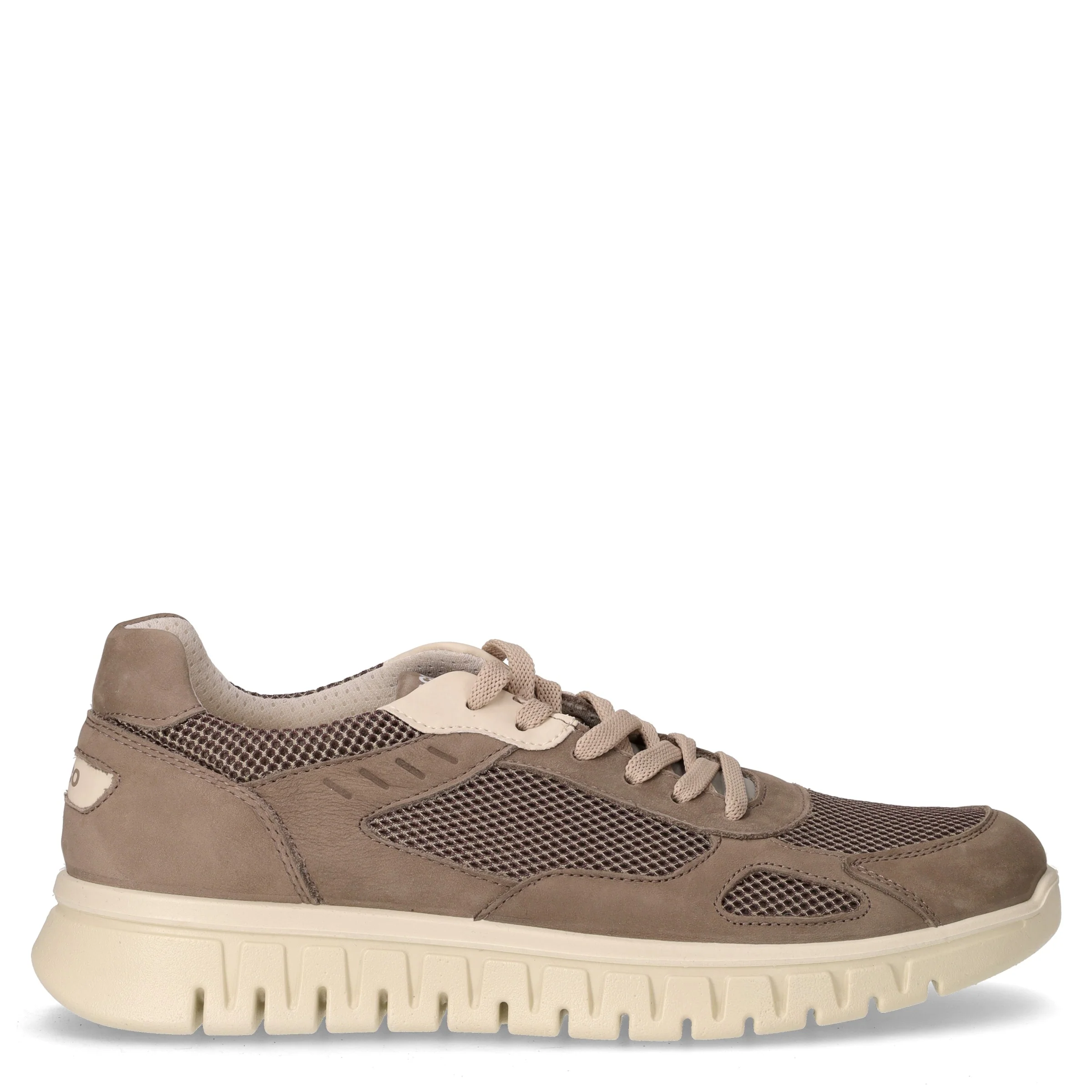 Sneaker in pelle e tessuto talpa