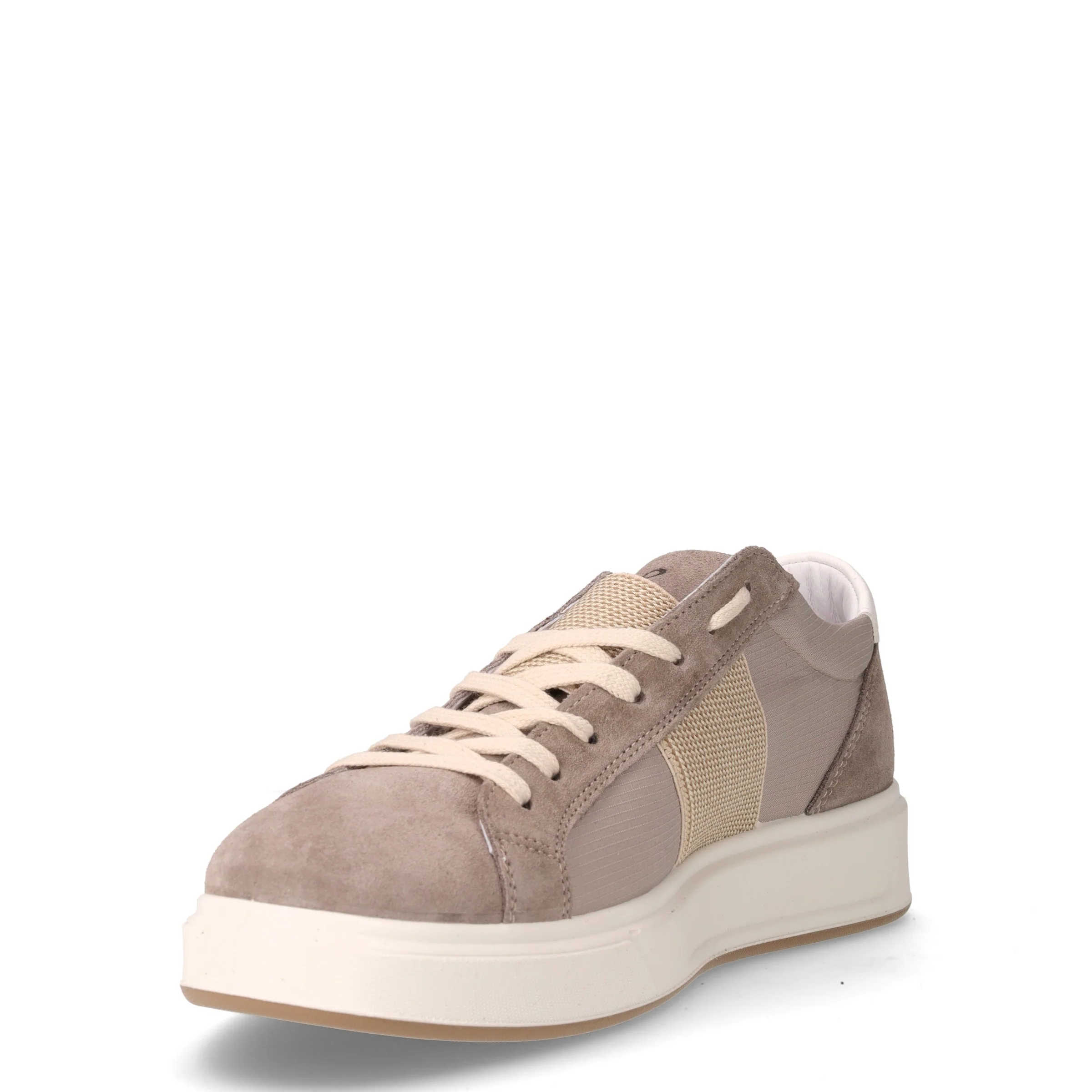 Sneaker in pelle scamosciata e tessuto peltro - Image 3