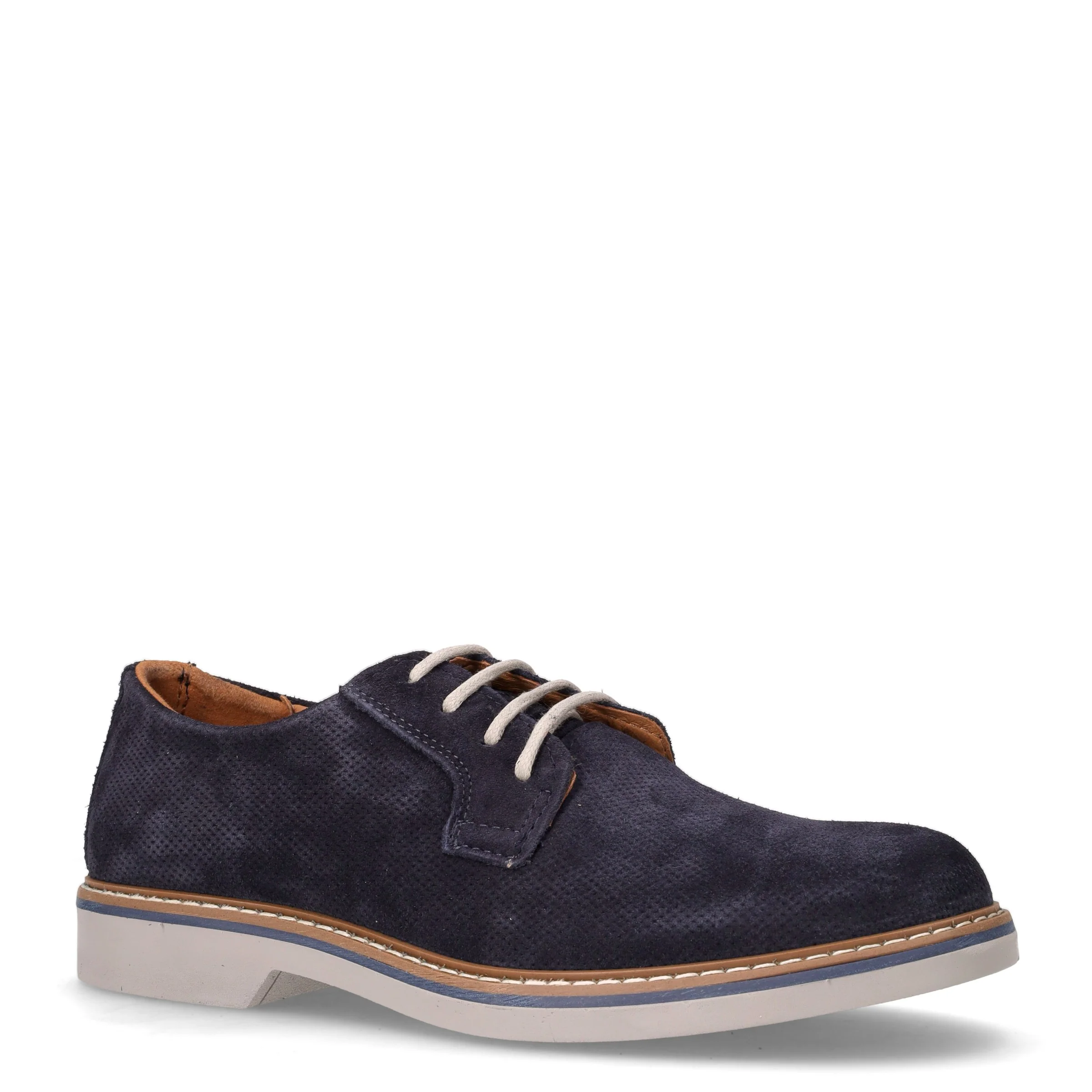 Stringata casual in pelle blu - Image 2