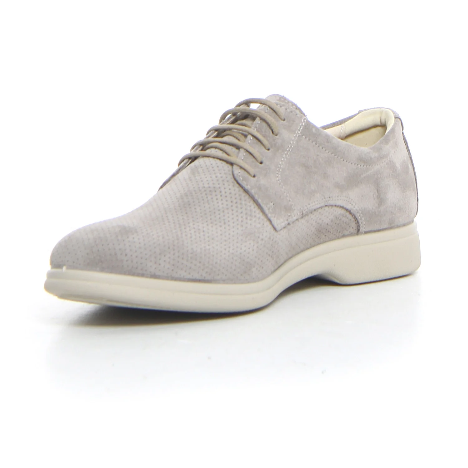 Stringata casual in pelle peltro - Image 3