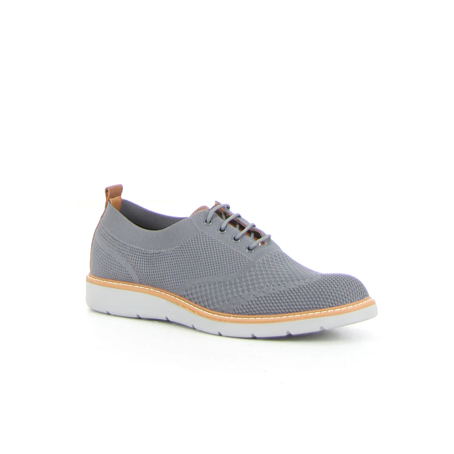 Stringata sportiva in tessuto grigio - Image 2