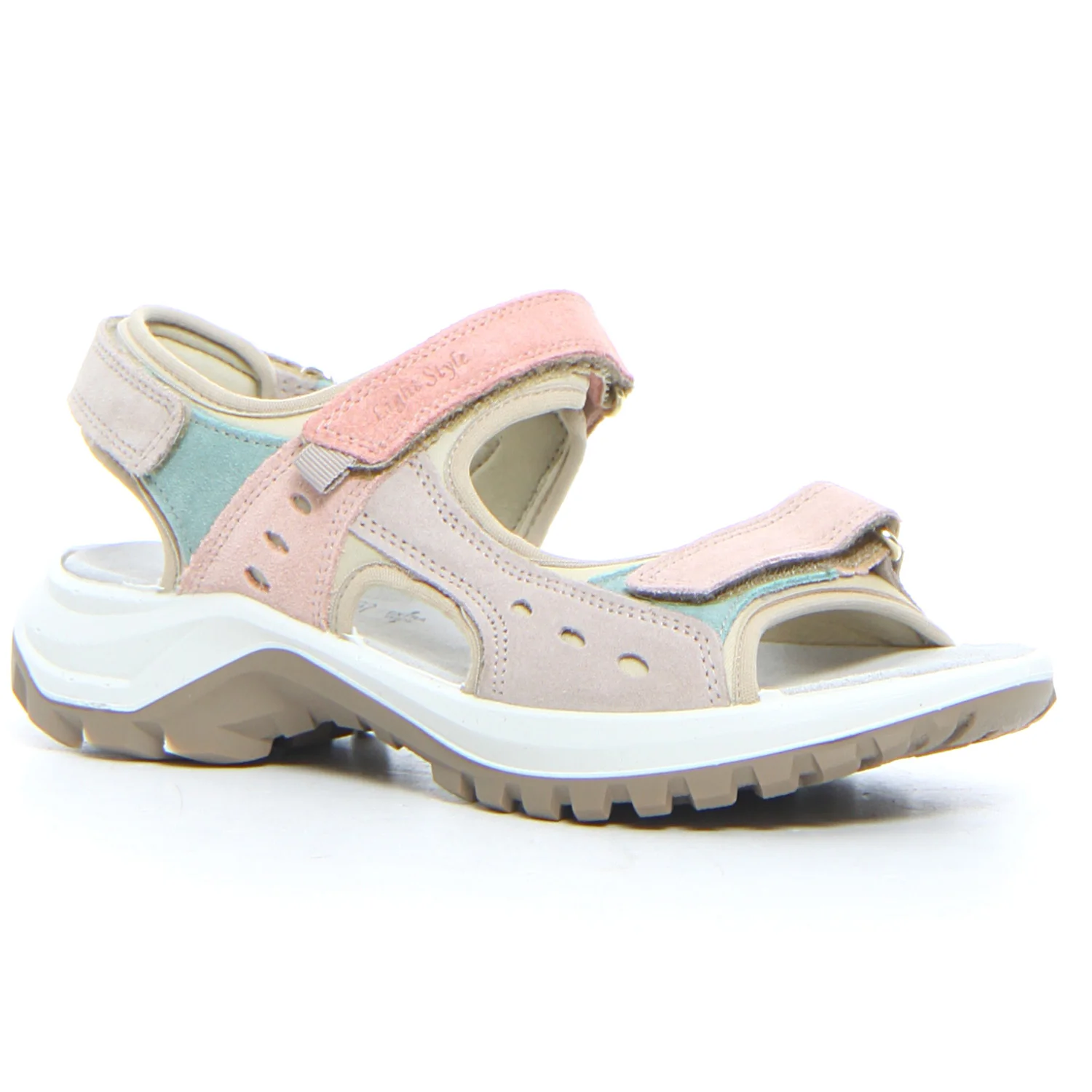 Sandalo con zeppa beige - Image 2