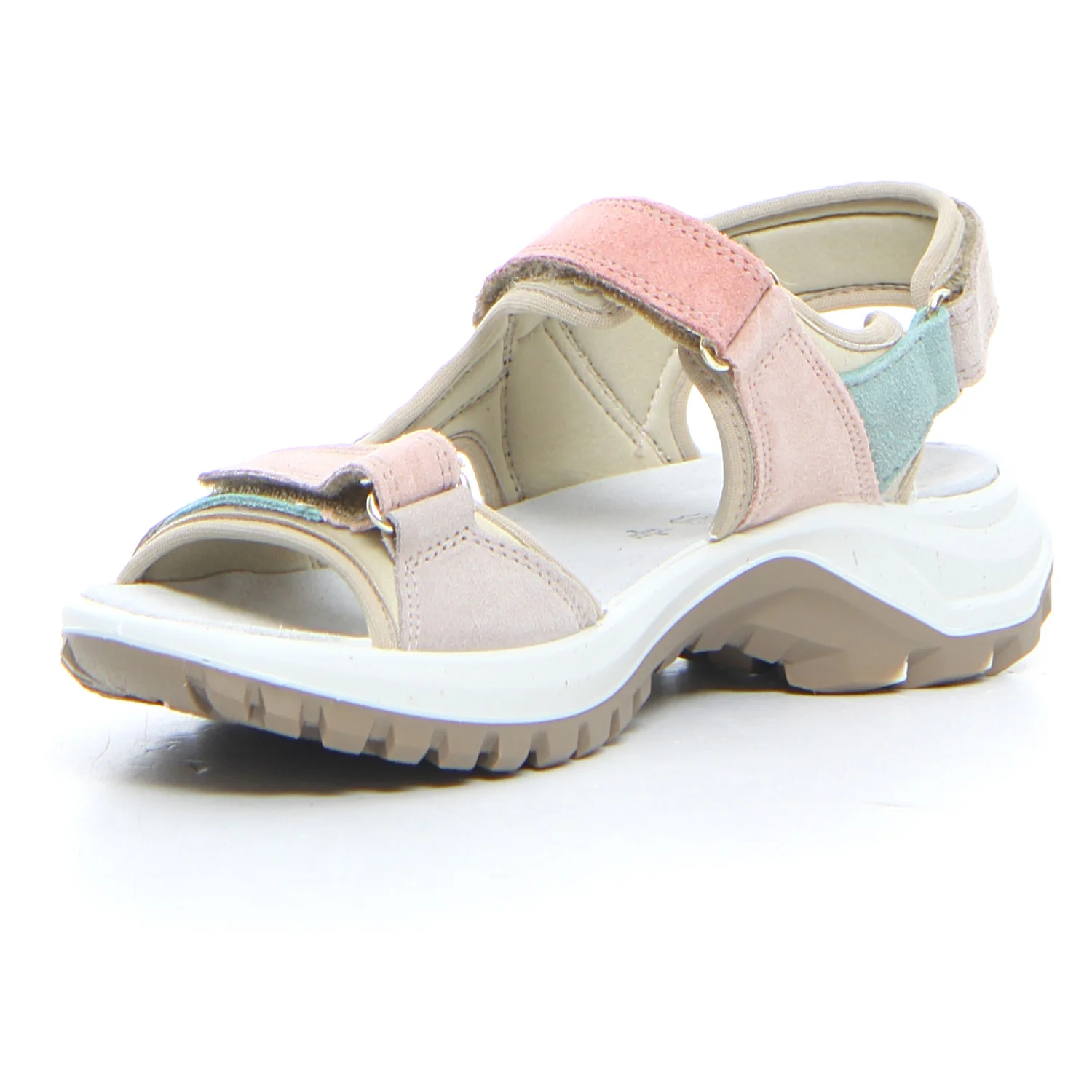 Sandalo con zeppa beige - Image 3