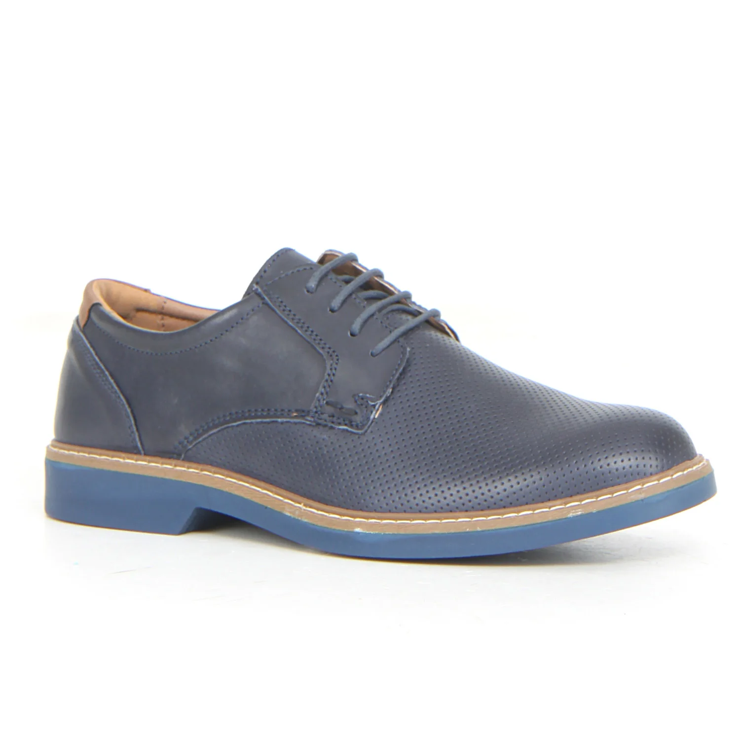 Stringata in pelle blu - Image 2