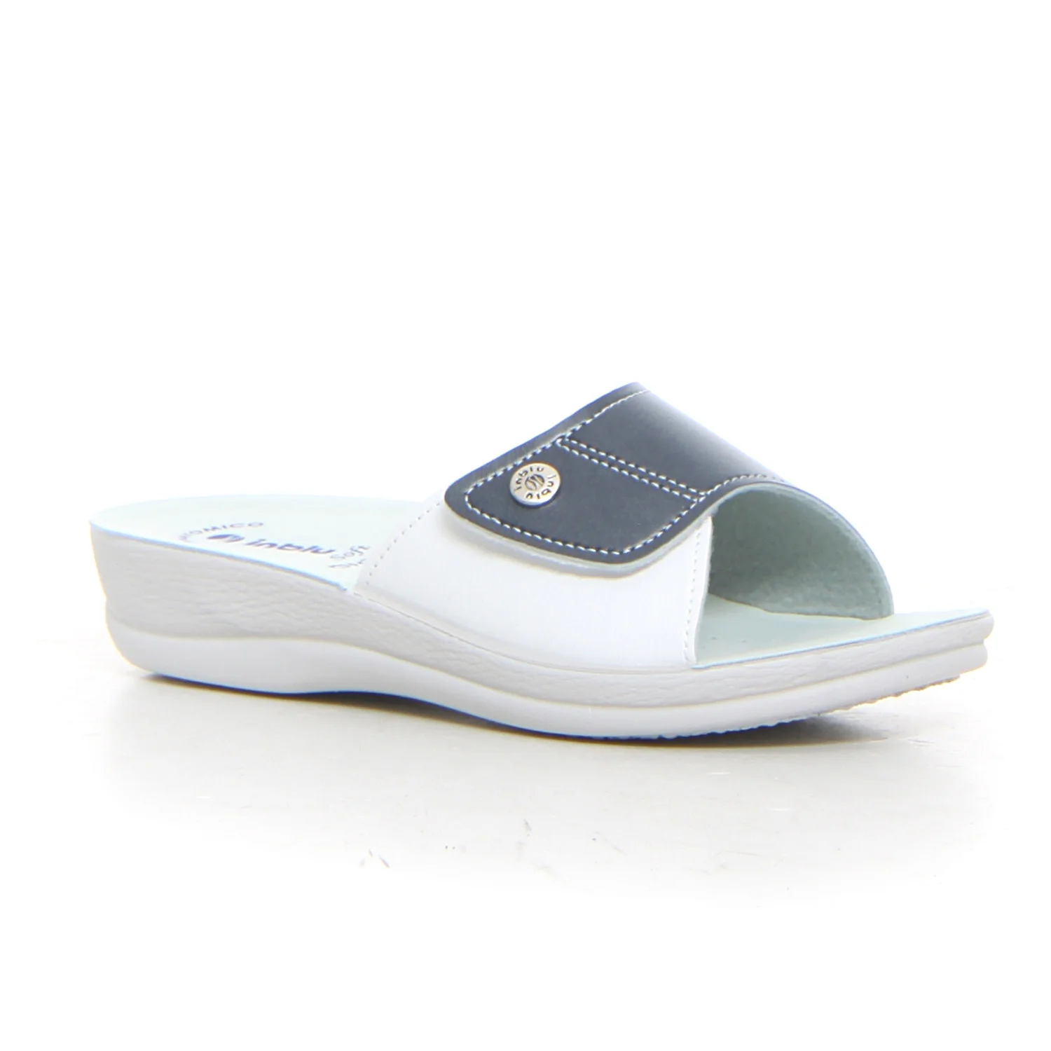 Ciabatta con strappo blu bianco - Image 2
