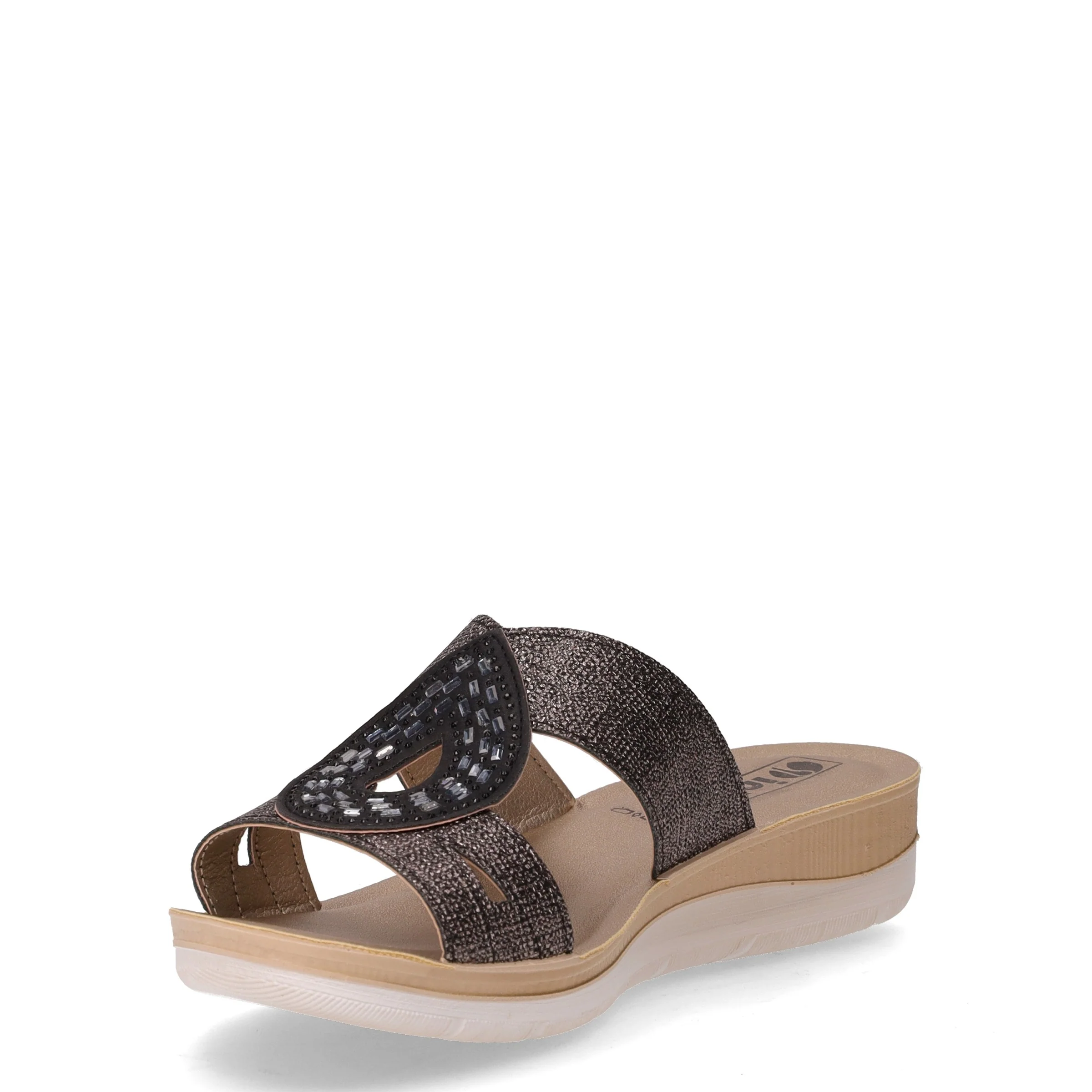 Ciabatta in ecopelle con strass canna di fucile - Image 3