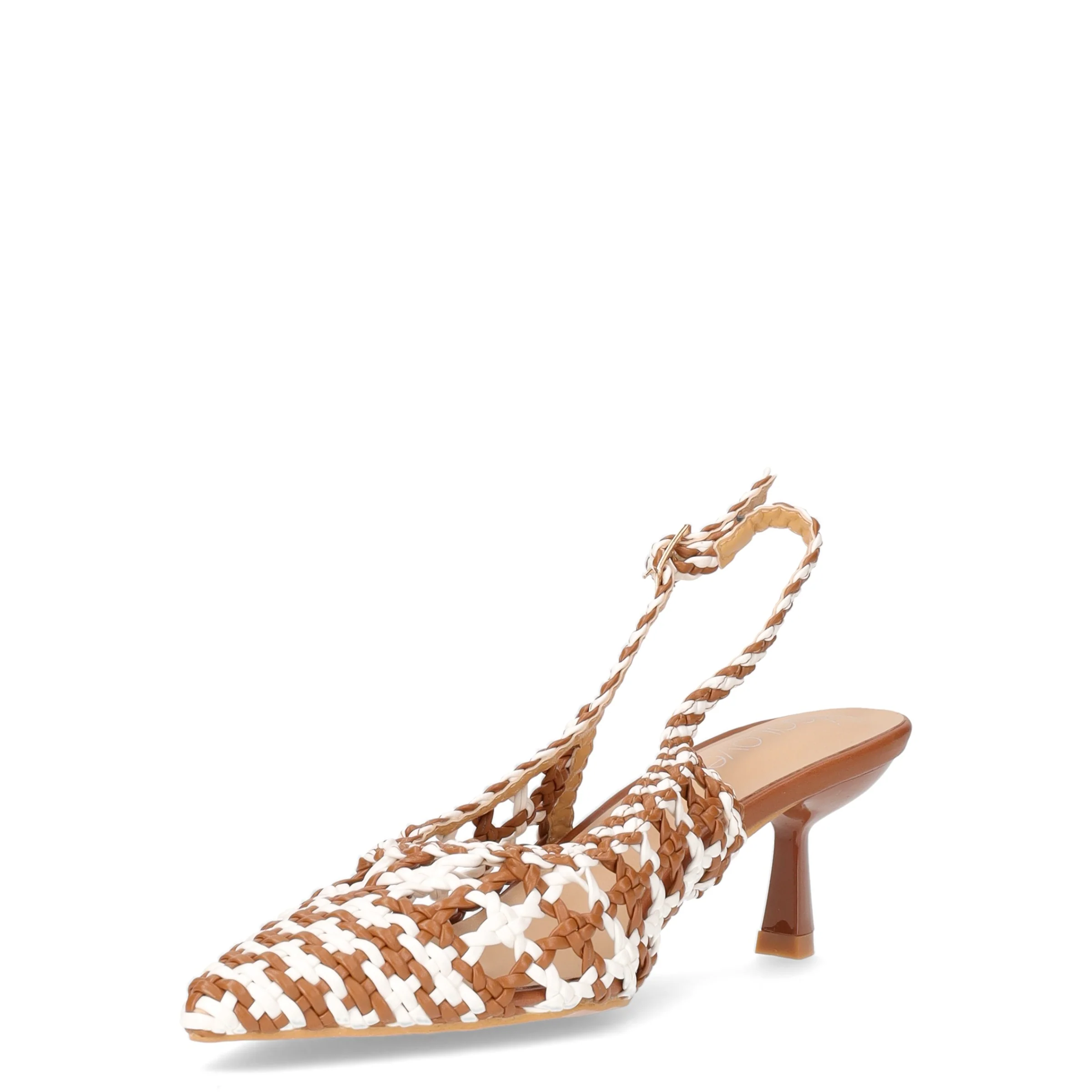 Décolleté slingback a punta white camel - Image 3